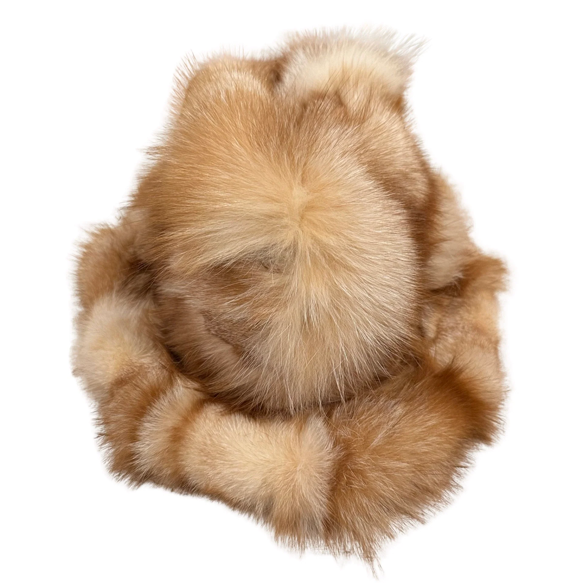 Kashani Men's Natural Red Fox Fur Top Hat - Image 2