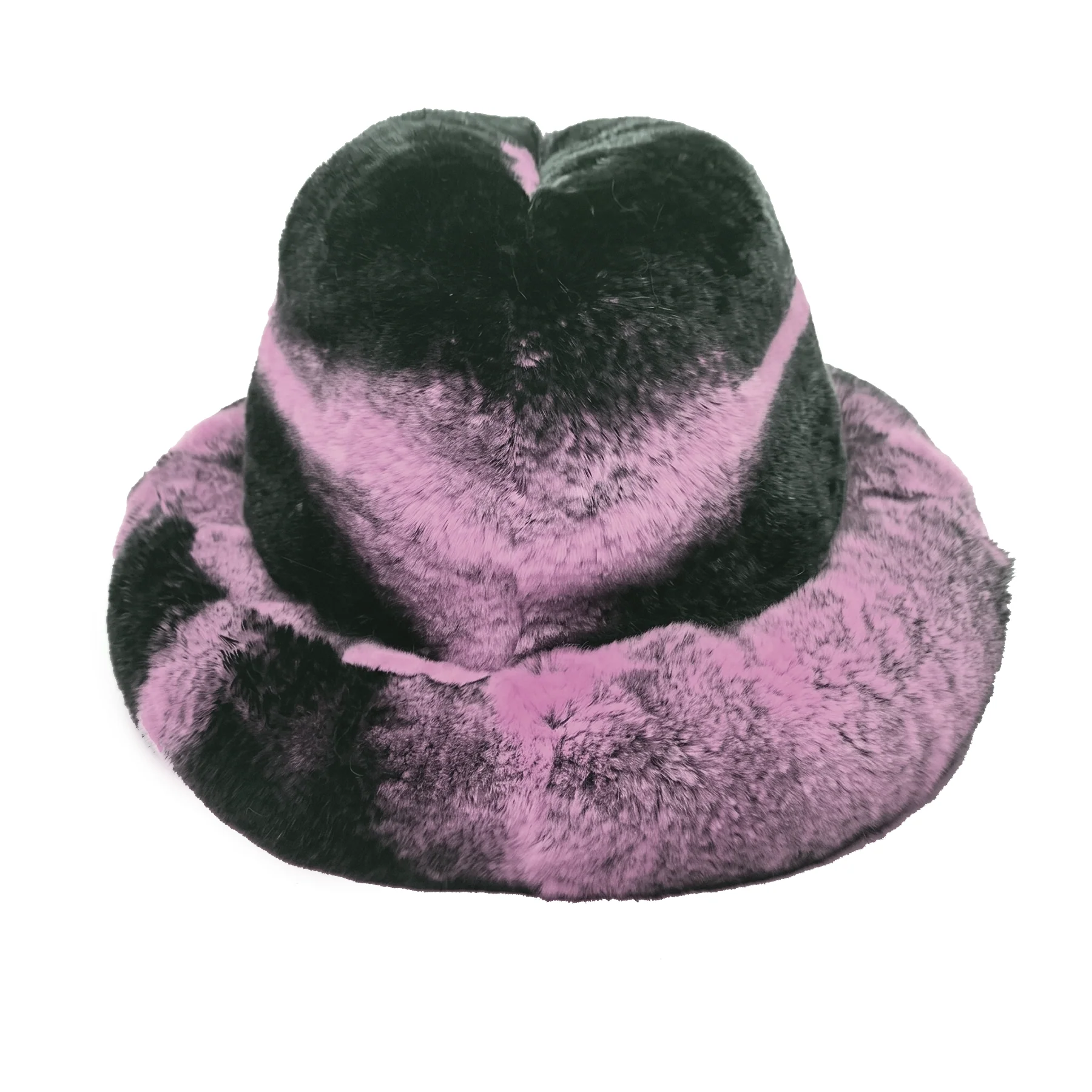 Kashani Men's Pink Rex Rabbit Fur Top Hat - Image 2