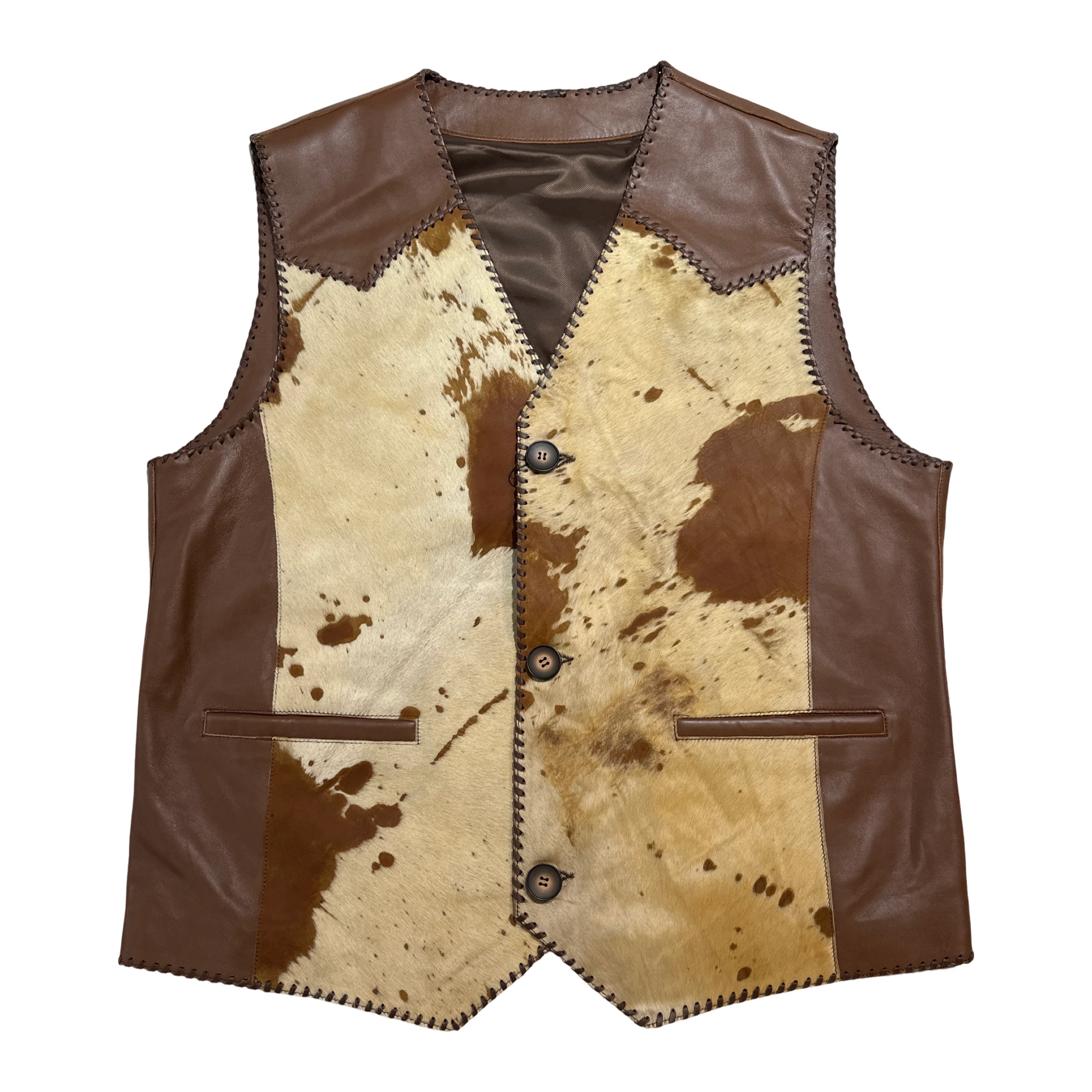 Kashani Natural Cavallino Pony Hair Hand Woven Vest