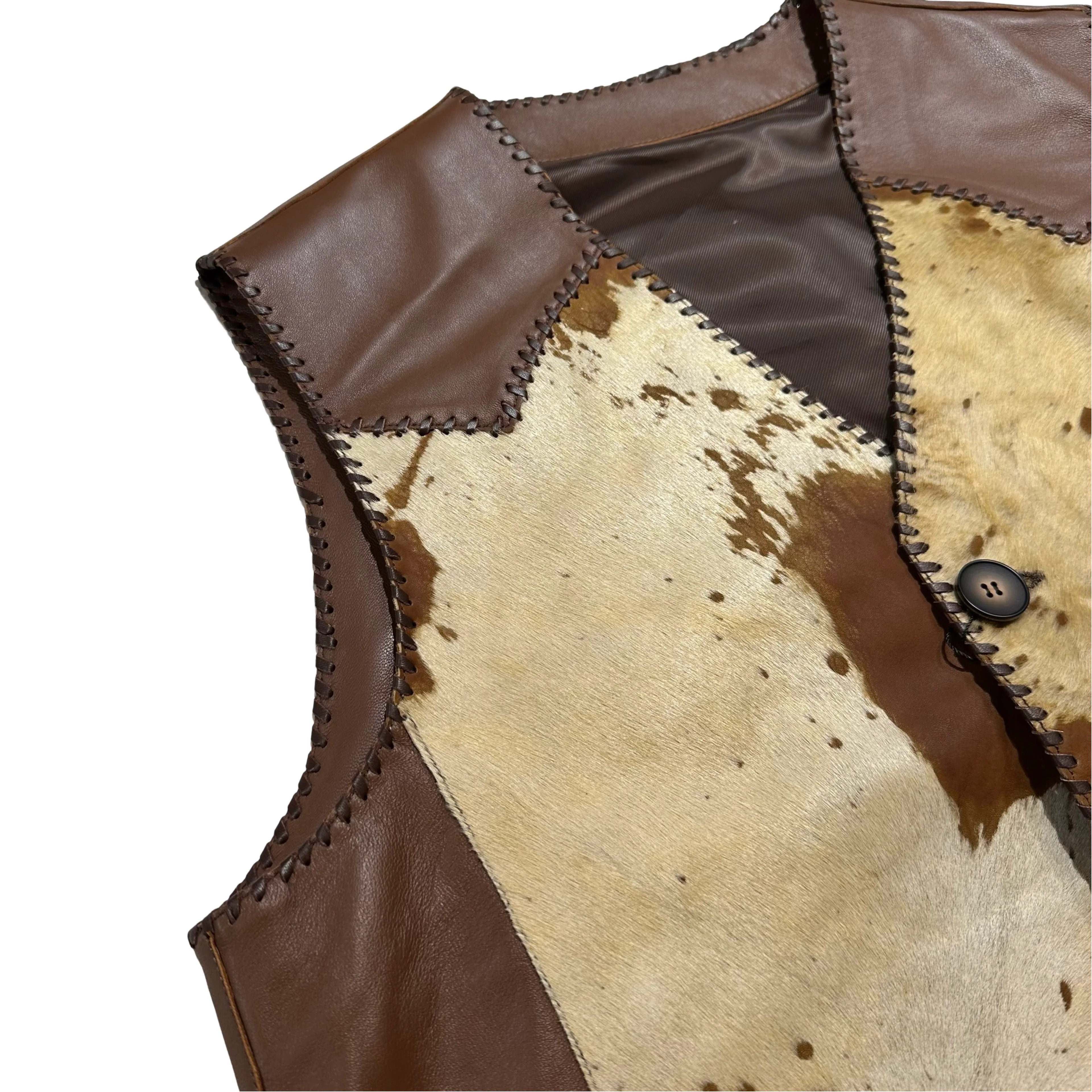 Kashani Natural Cavallino Pony Hair Hand Woven Vest - Image 4