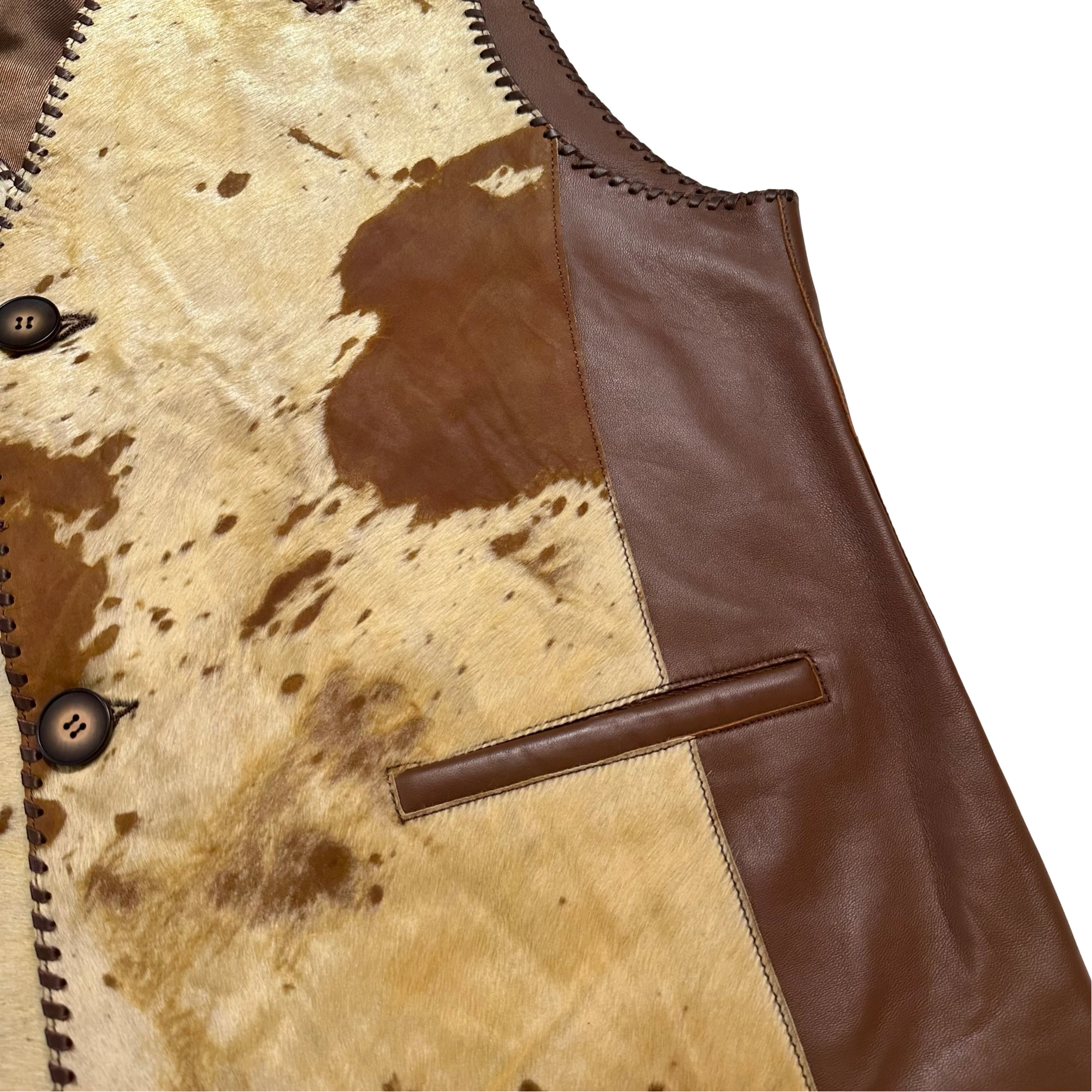Kashani Natural Cavallino Pony Hair Hand Woven Vest - Image 5