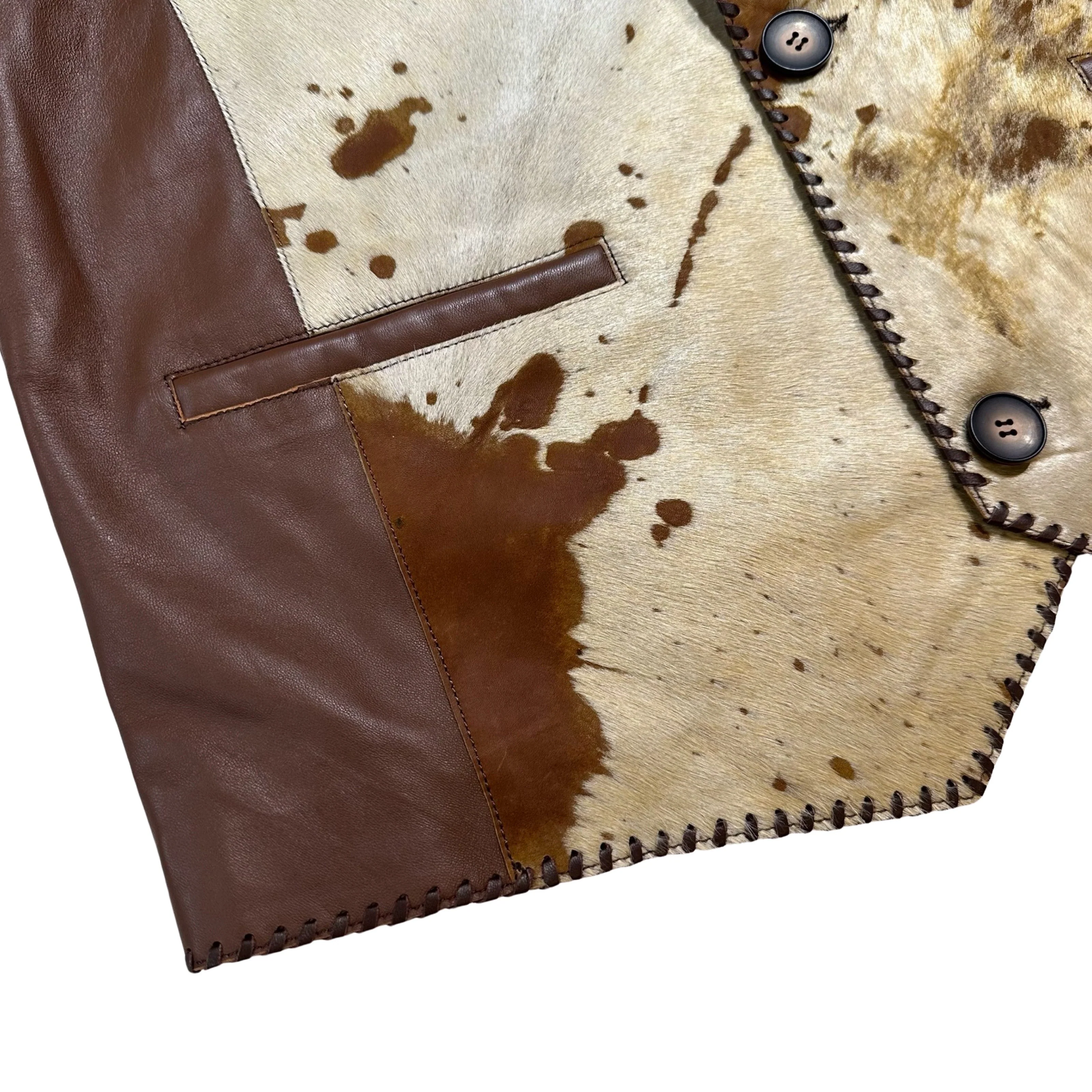 Kashani Natural Cavallino Pony Hair Hand Woven Vest - Image 6