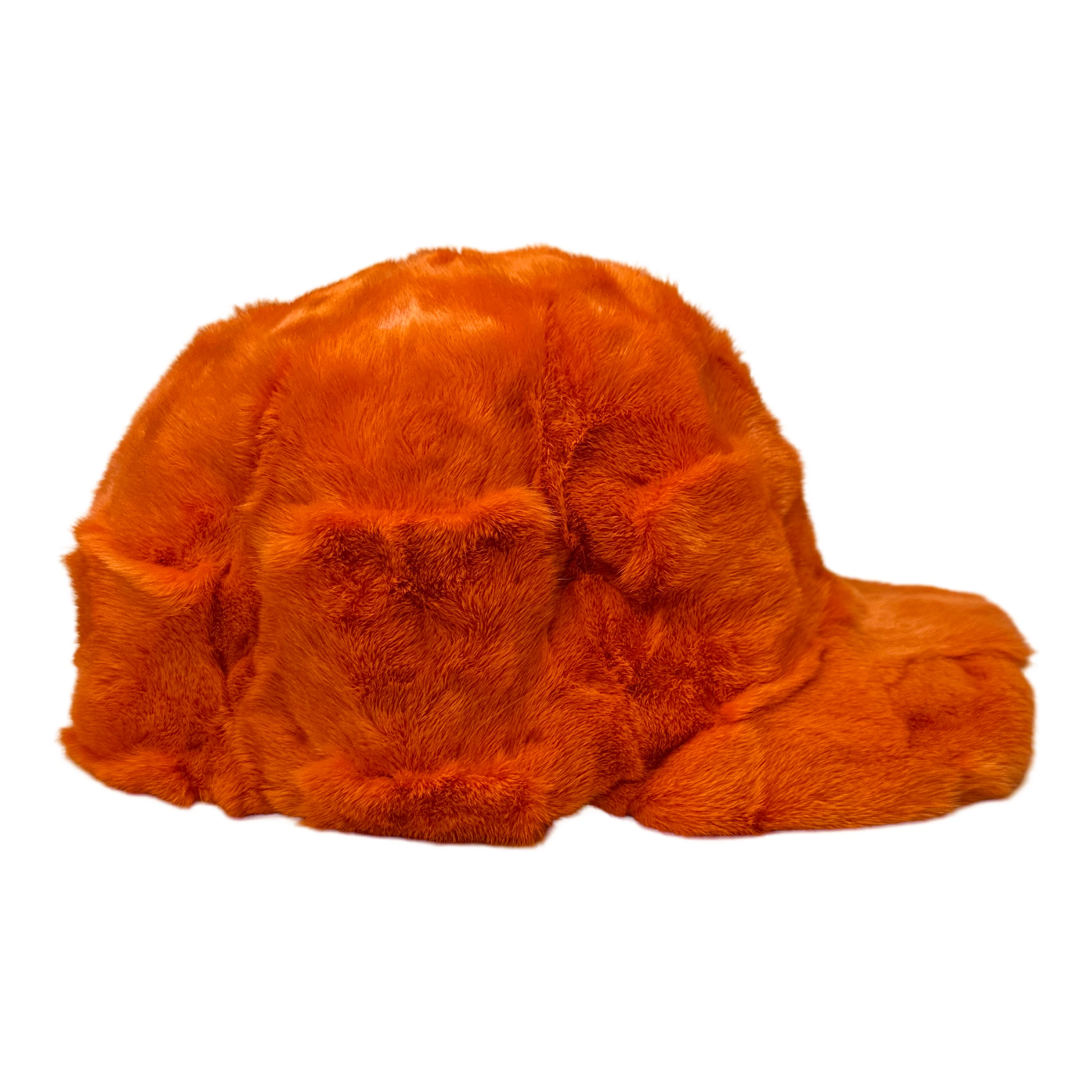 Kashani Orange Diamond Cut Mink Baseball Hat - Image 3