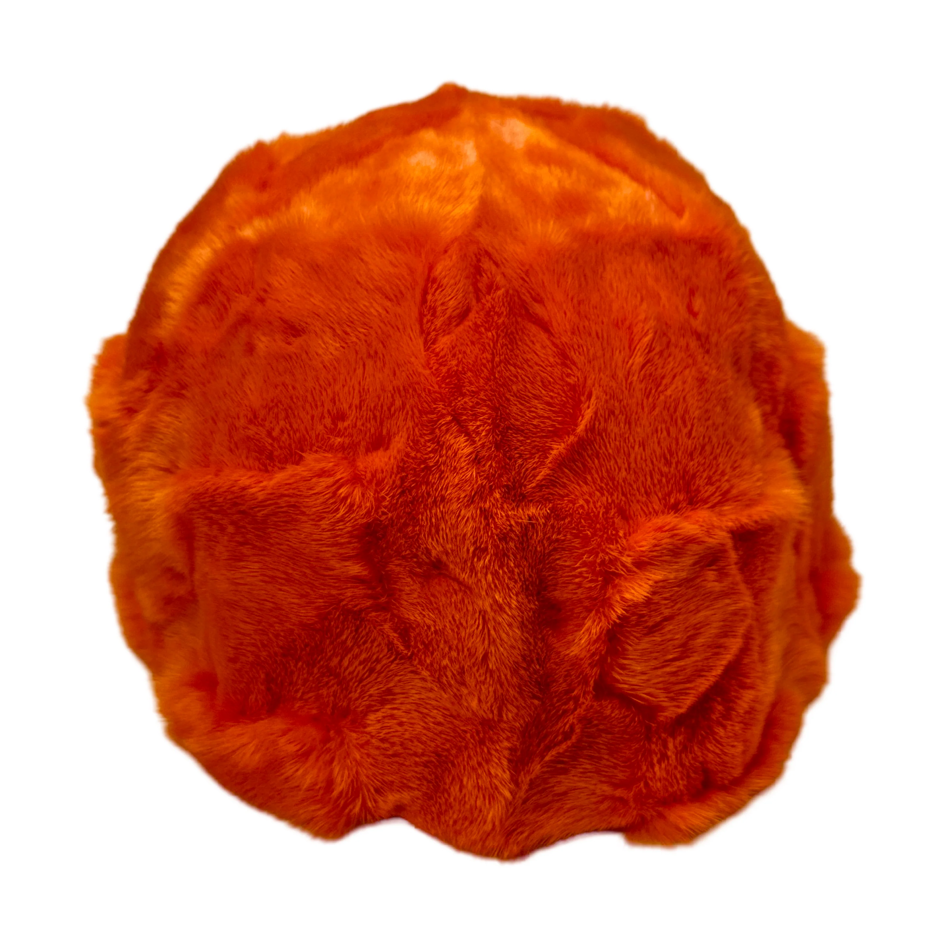 Kashani Orange Diamond Cut Mink Baseball Hat - Image 4