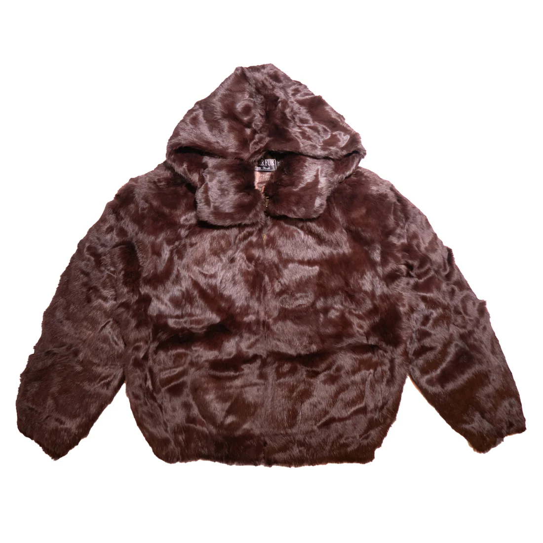 Kashani  Men's Rabbit Fur Hooded Bomber Jacket - Image 15