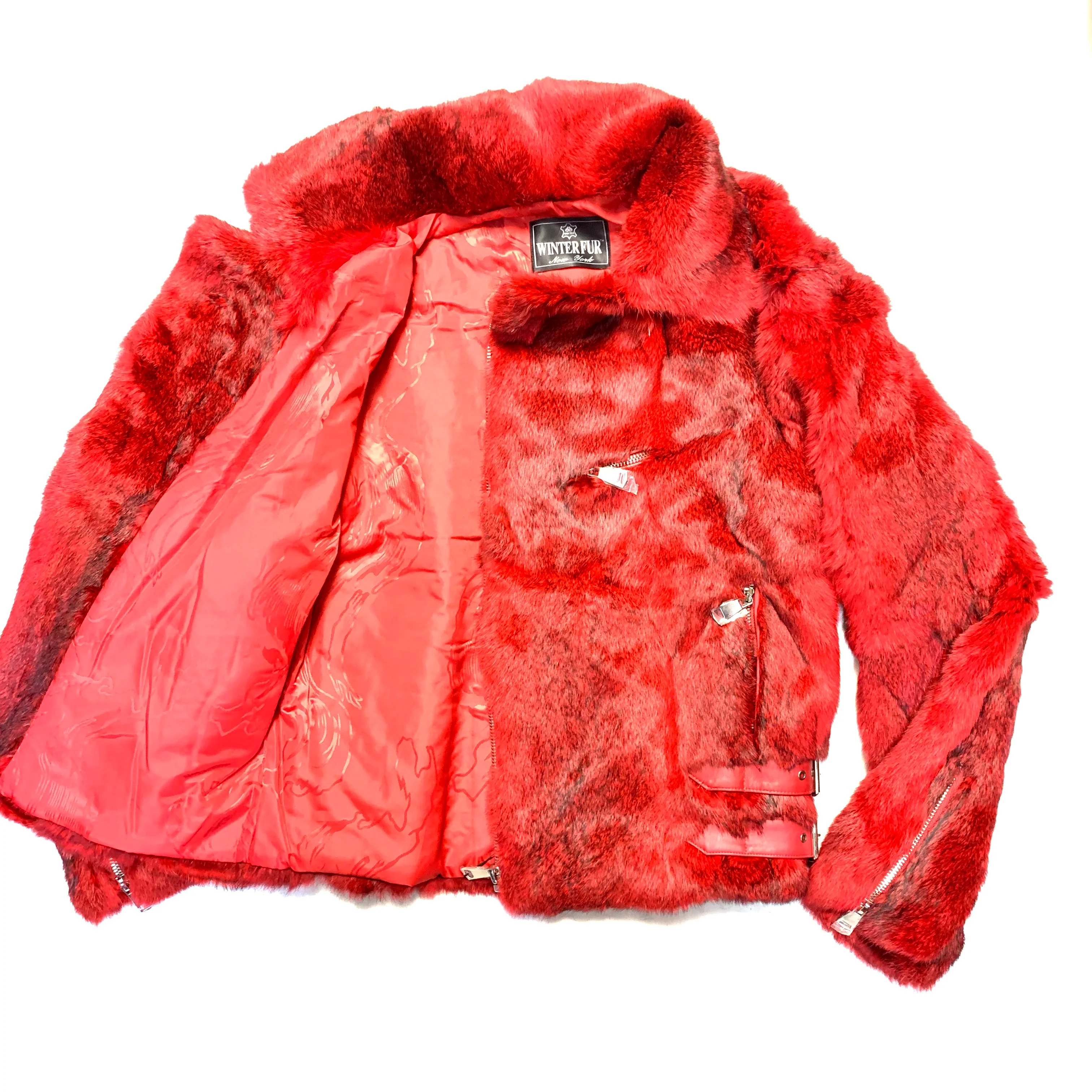 Kashani Red Rabbit Biker Jacket - Image 4