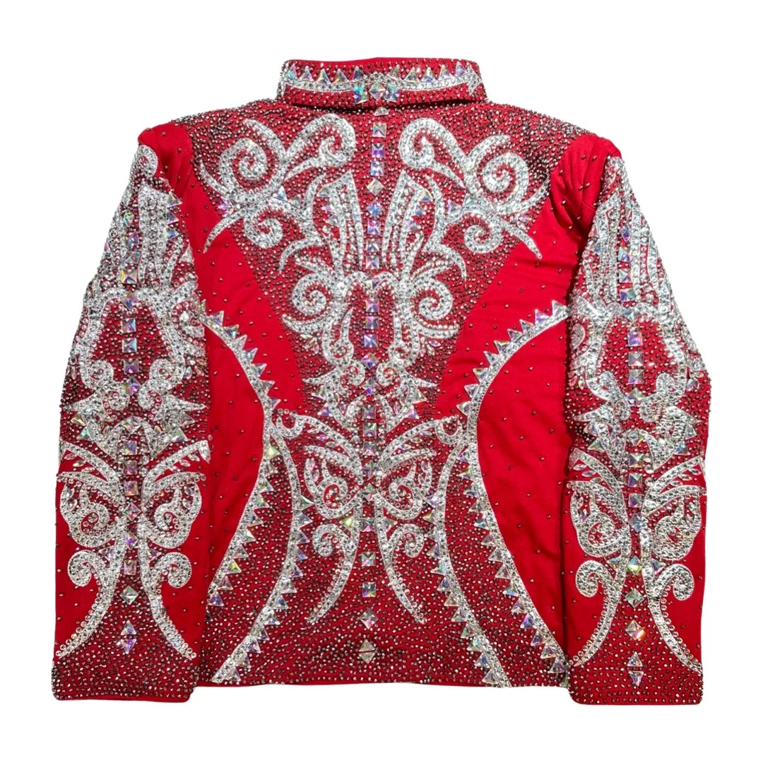 Kashani Red Silver Kingdom Hyper Crystal Jacket - Image 4