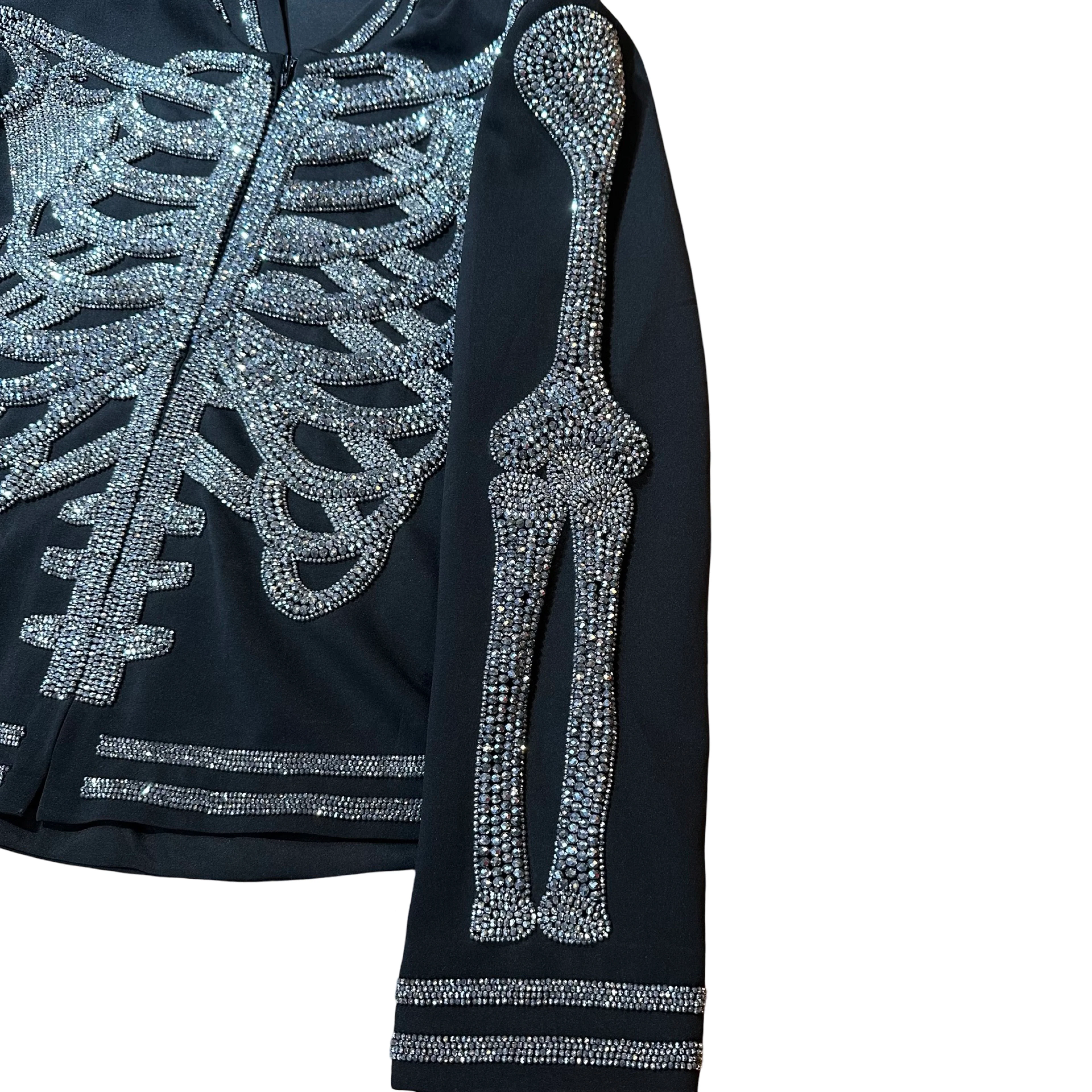 Kashani Skeleton Hyper Crystal Studded Jacket - Image 10