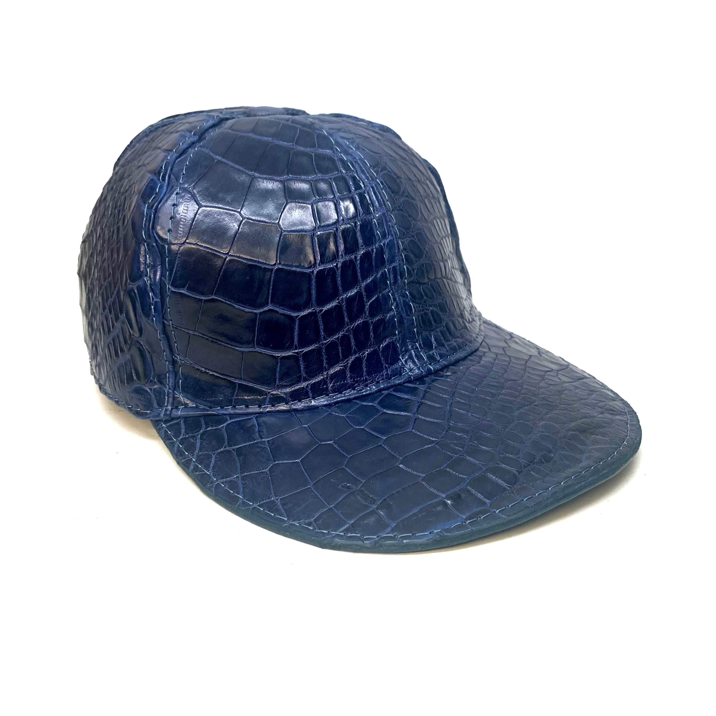 Kashani Soft All Over Alligator Strapback Hat / NAVY