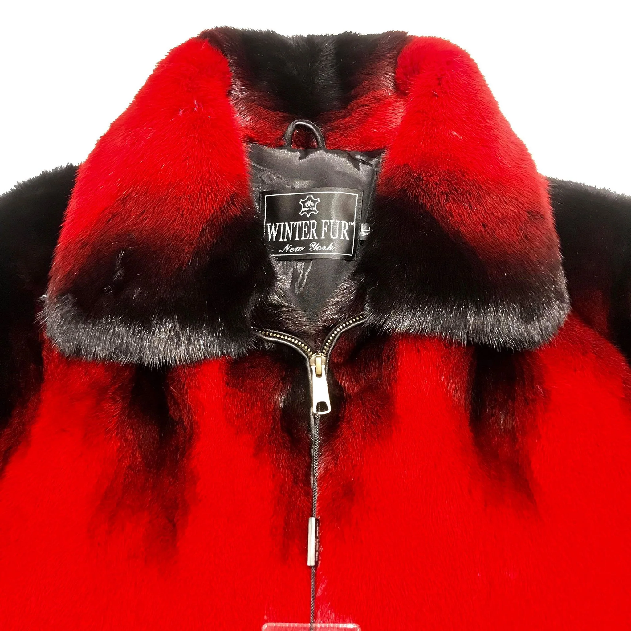 Kashani Wine Black Full Mink Fur Coat - Image 3