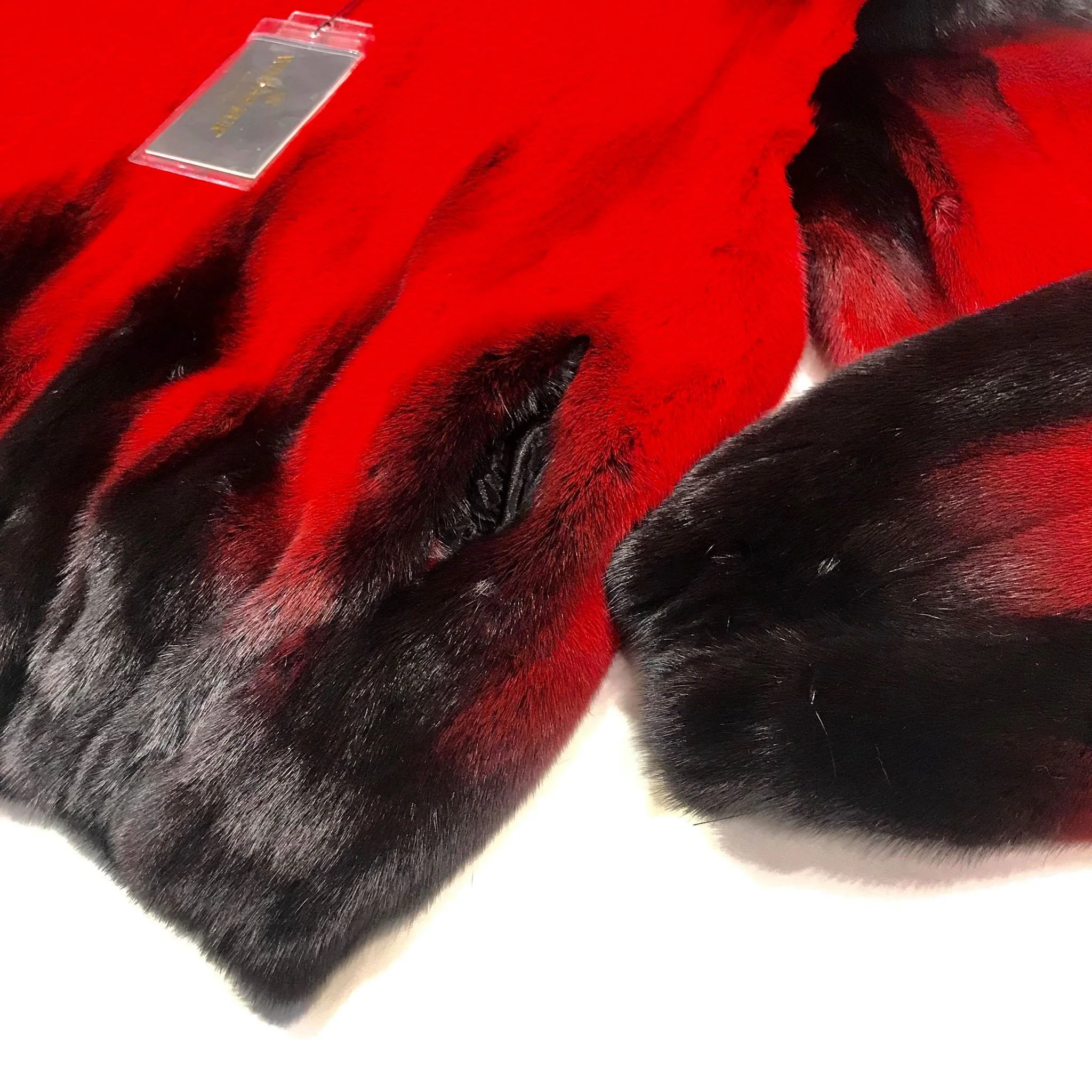 Kashani Wine Black Full Mink Fur Coat - Image 5