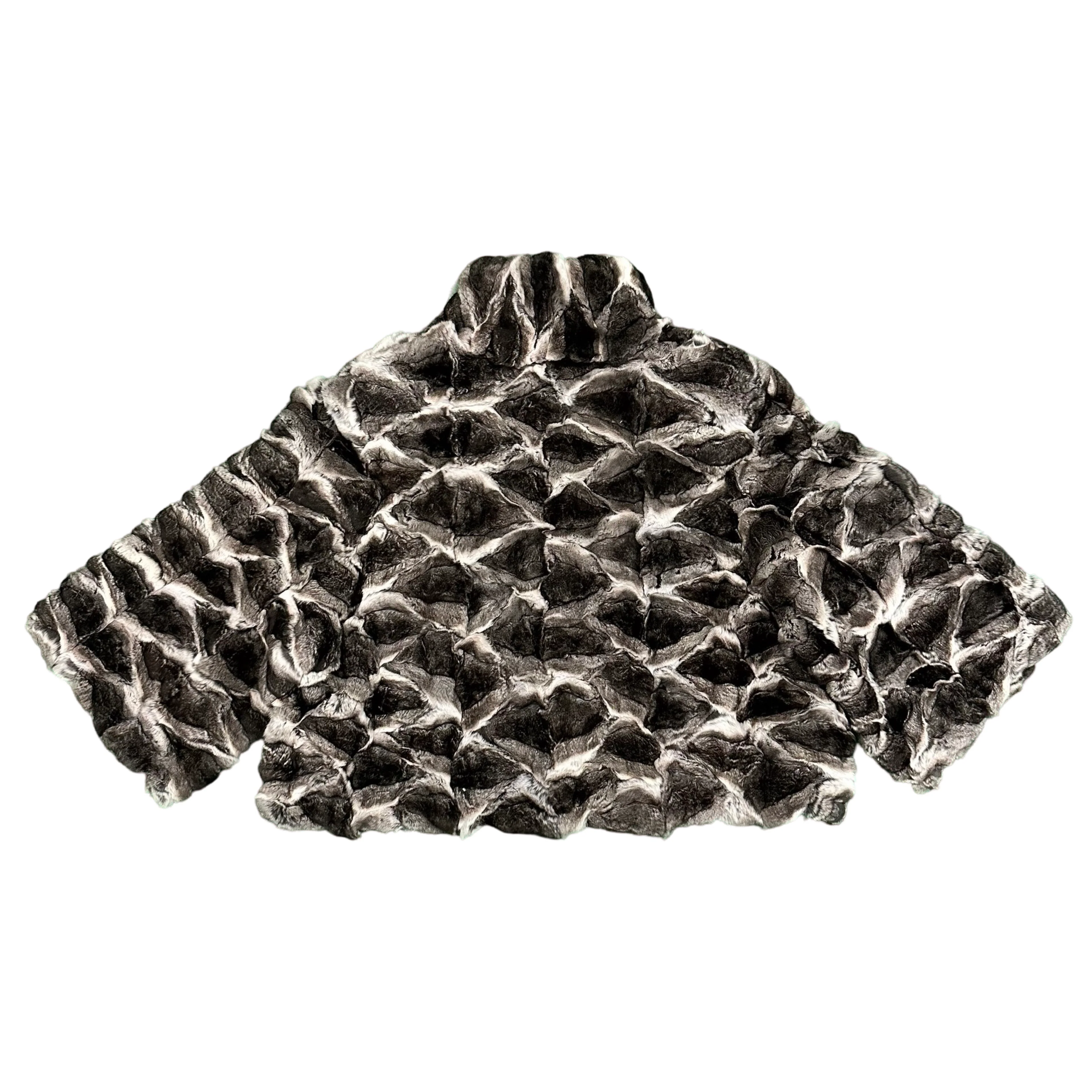 Kashani Women's Diamond Cut Chinchilla Fur Bolero Jacket - Image 3