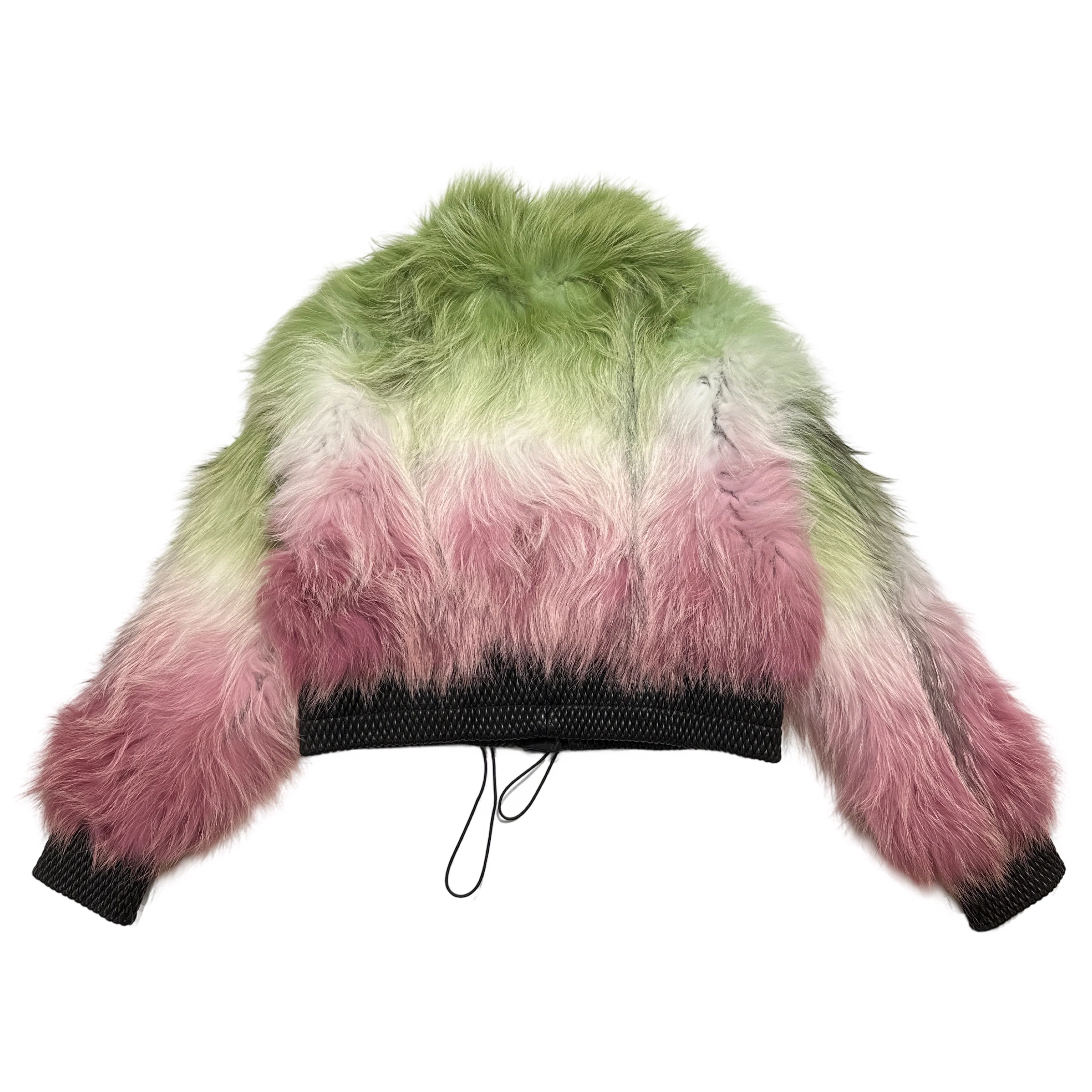 Kashani Women's Strawberry Kiwi Fox Fur Jacket - Image 3
