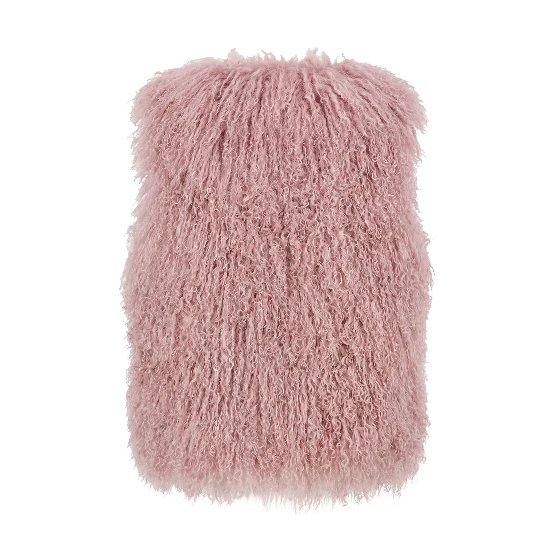 Kashani Women's Pink Mongolian Lamb Vest - Image 2