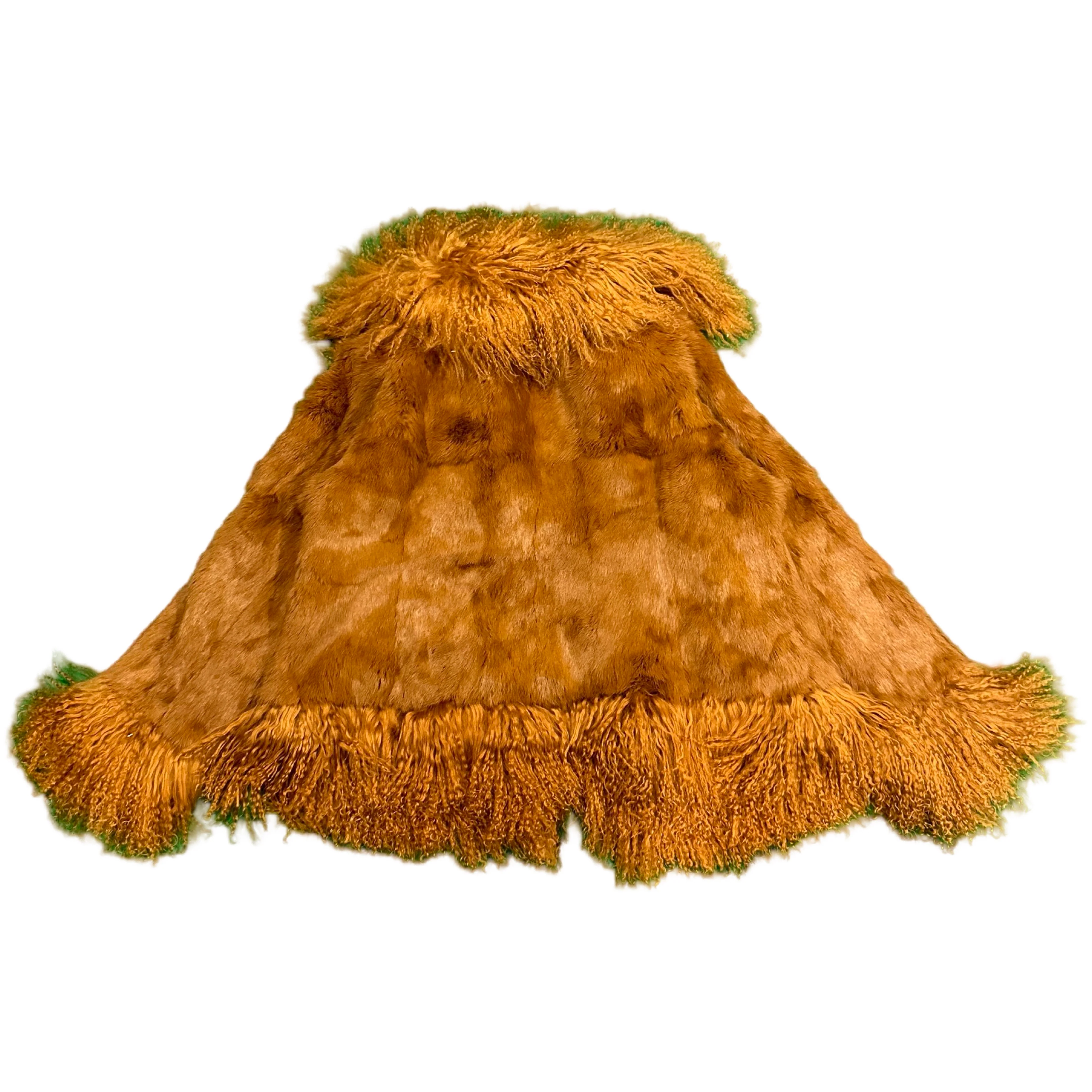 Kashani Women's Whiskey Rabbit / Mongolian Lamb Fur Jacket - Image 4