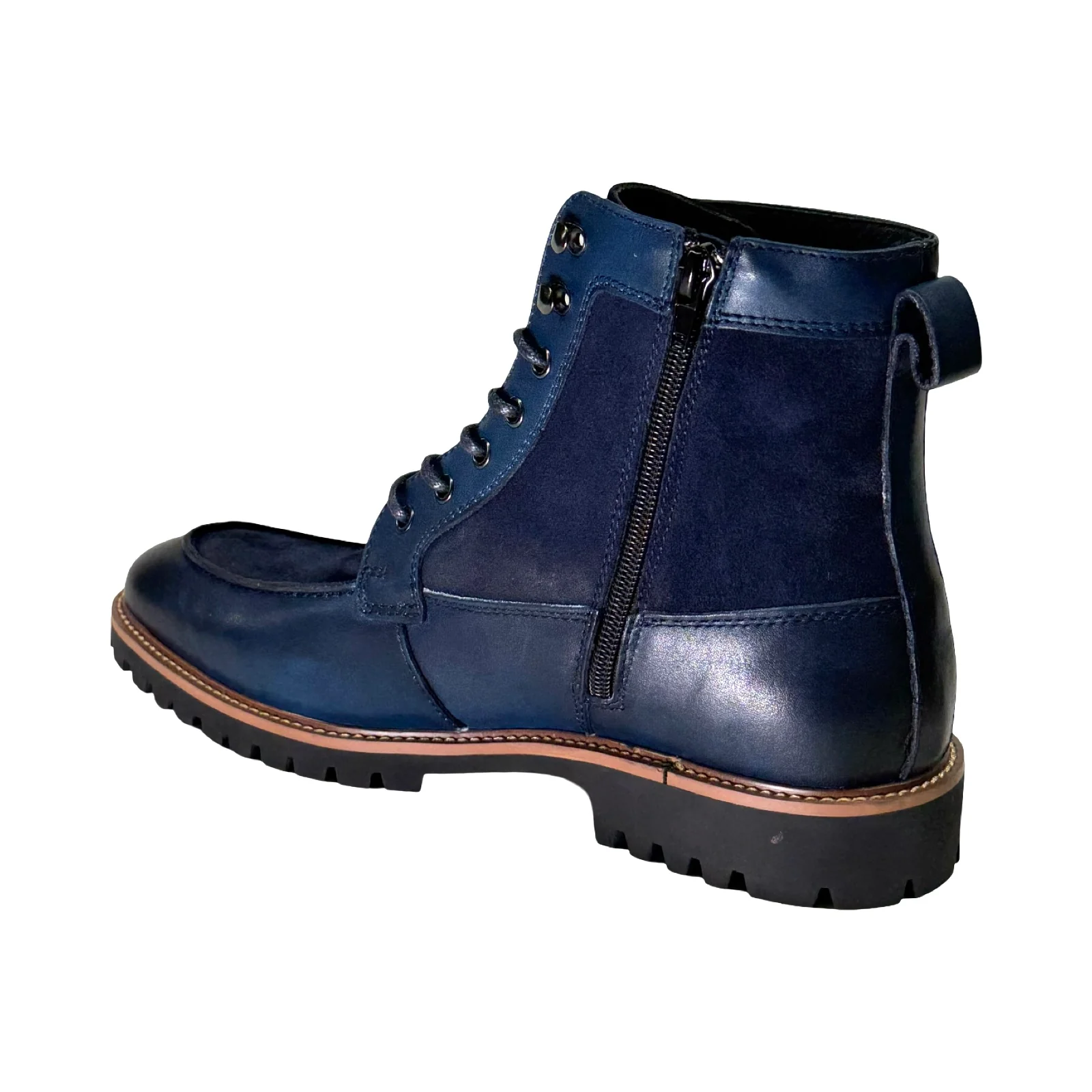 La Milano Hearth Navy Leather / Suede Boot - Image 3