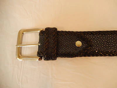 Lebedas Hand Welted Black Stingray Belt - Image 3