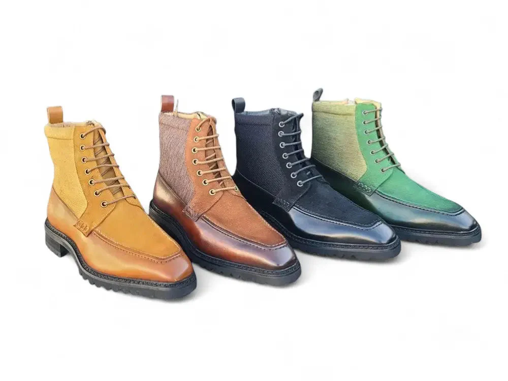 Lace-up Boot with Side Zipper