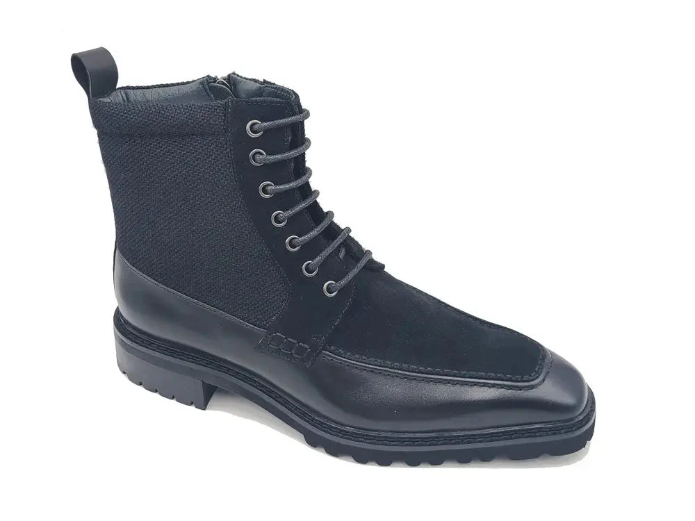 Lace-up Boot with Side Zipper - Image 4
