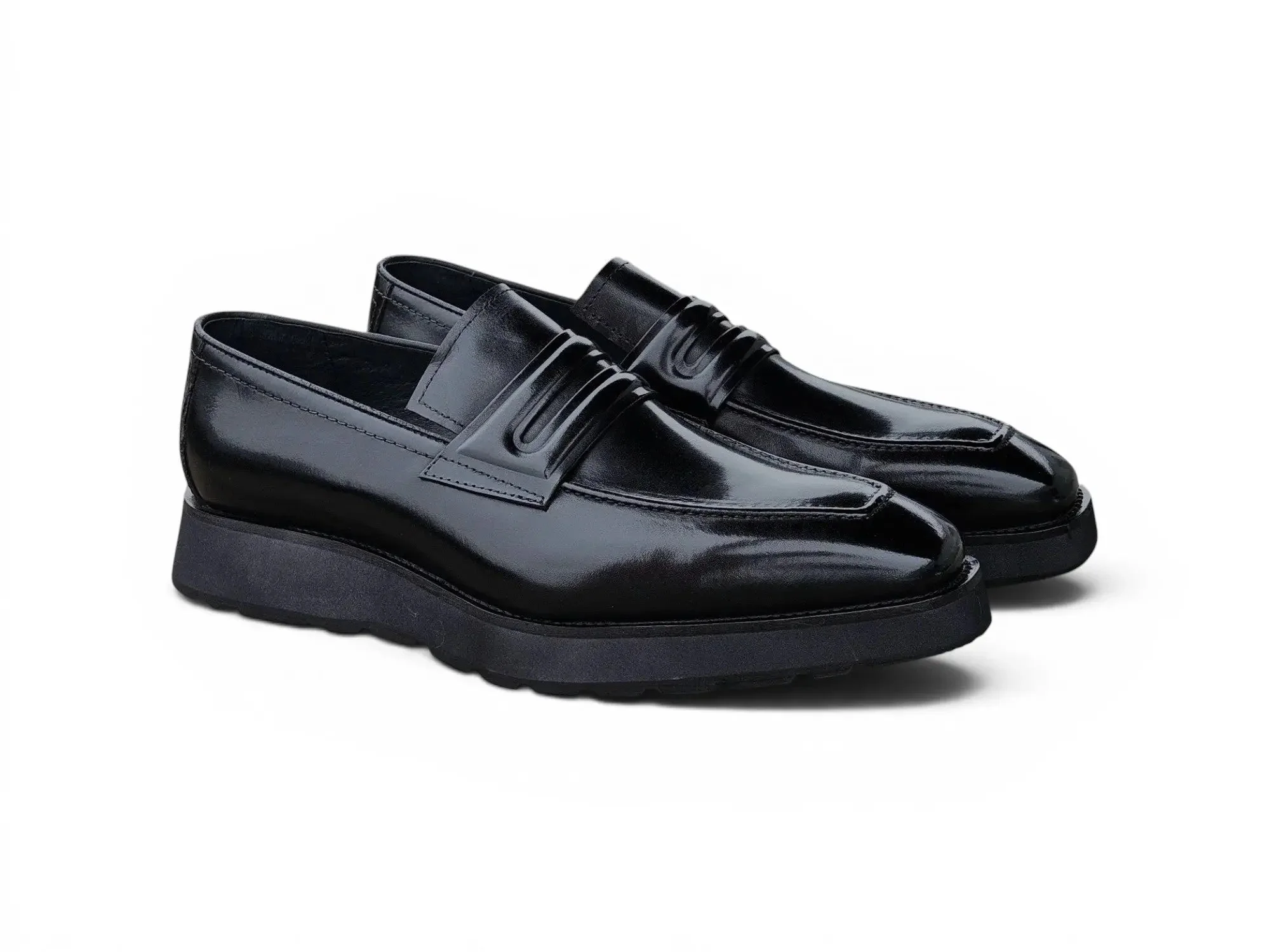Leather Penny Loafer in Chunky Sole - Image 3