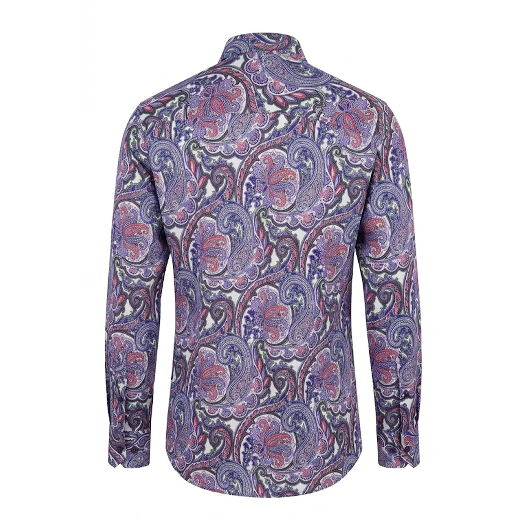Leoni 496 Purple Paisley Button Up Shirt - Image 2