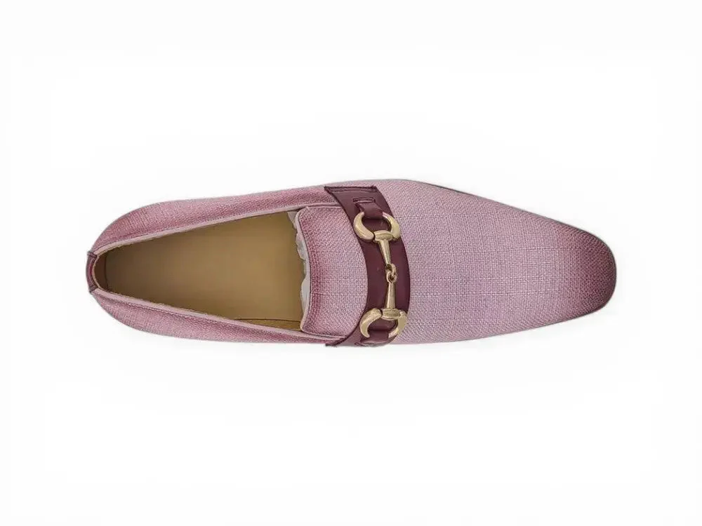 Linen Loafer With Gold Tone Buckle - Image 18