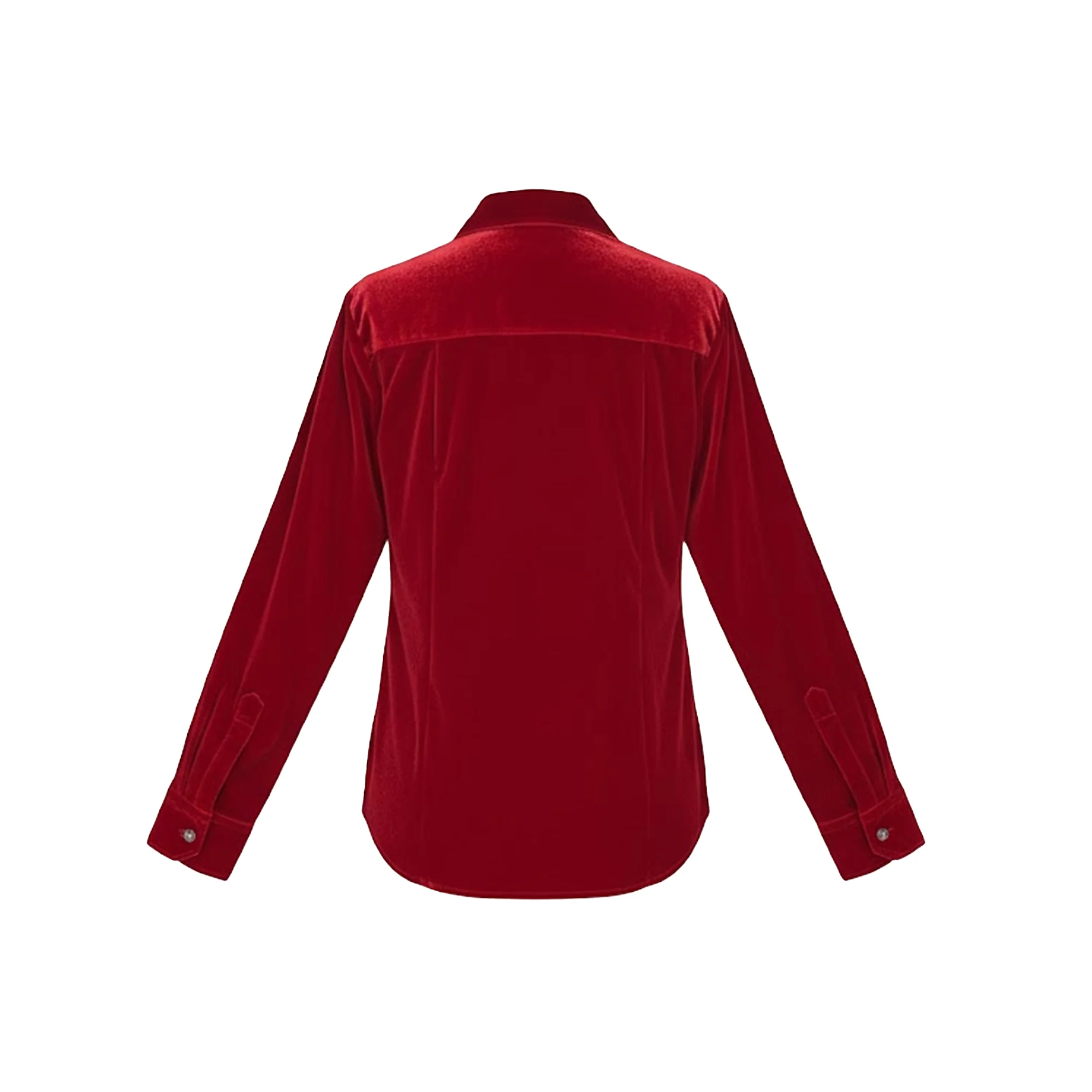Lorenzzo Franco Red Velvet Button Up Shirt - Image 2