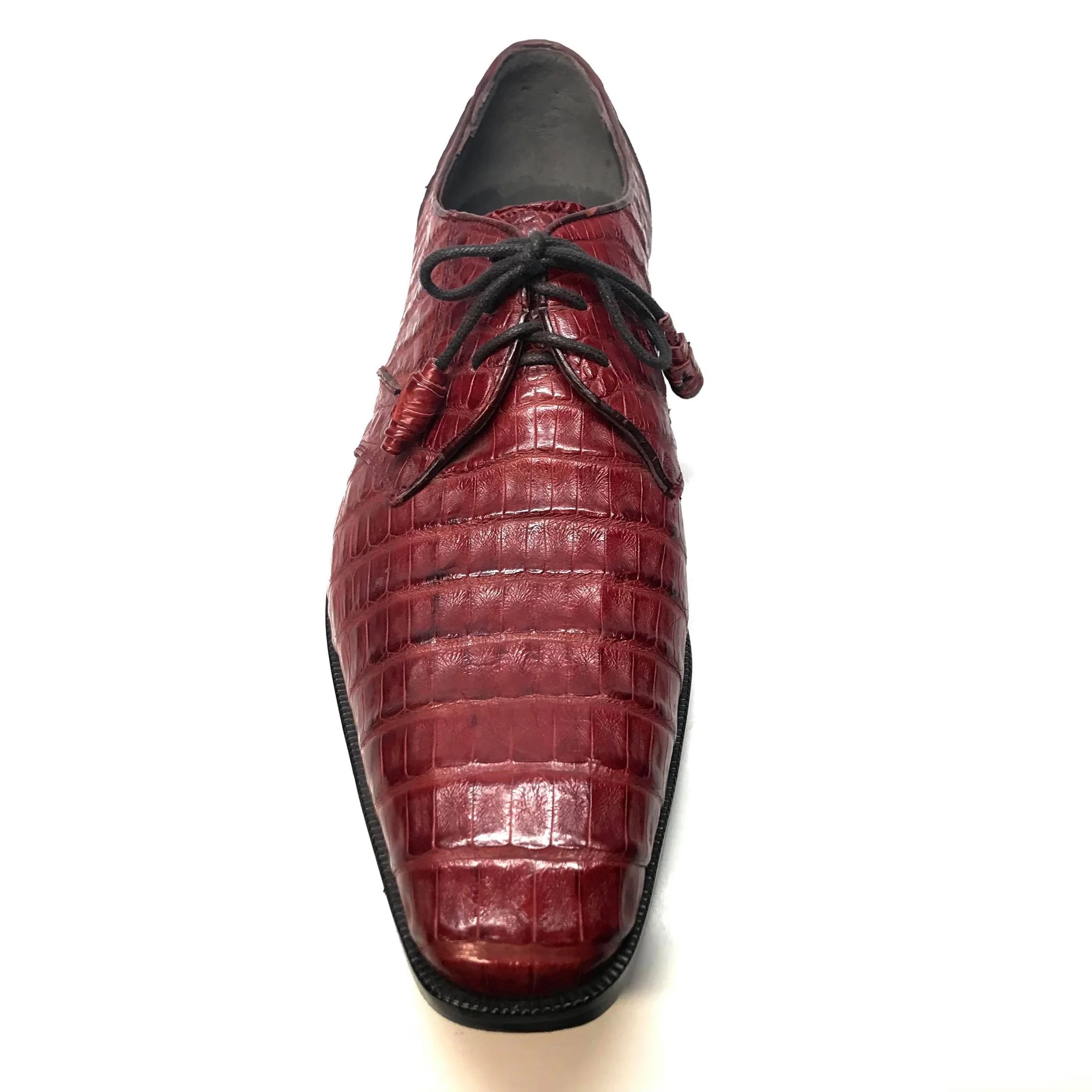 Los Altos All-Over Crocodile Lace Up Dress Shoes - Image 15