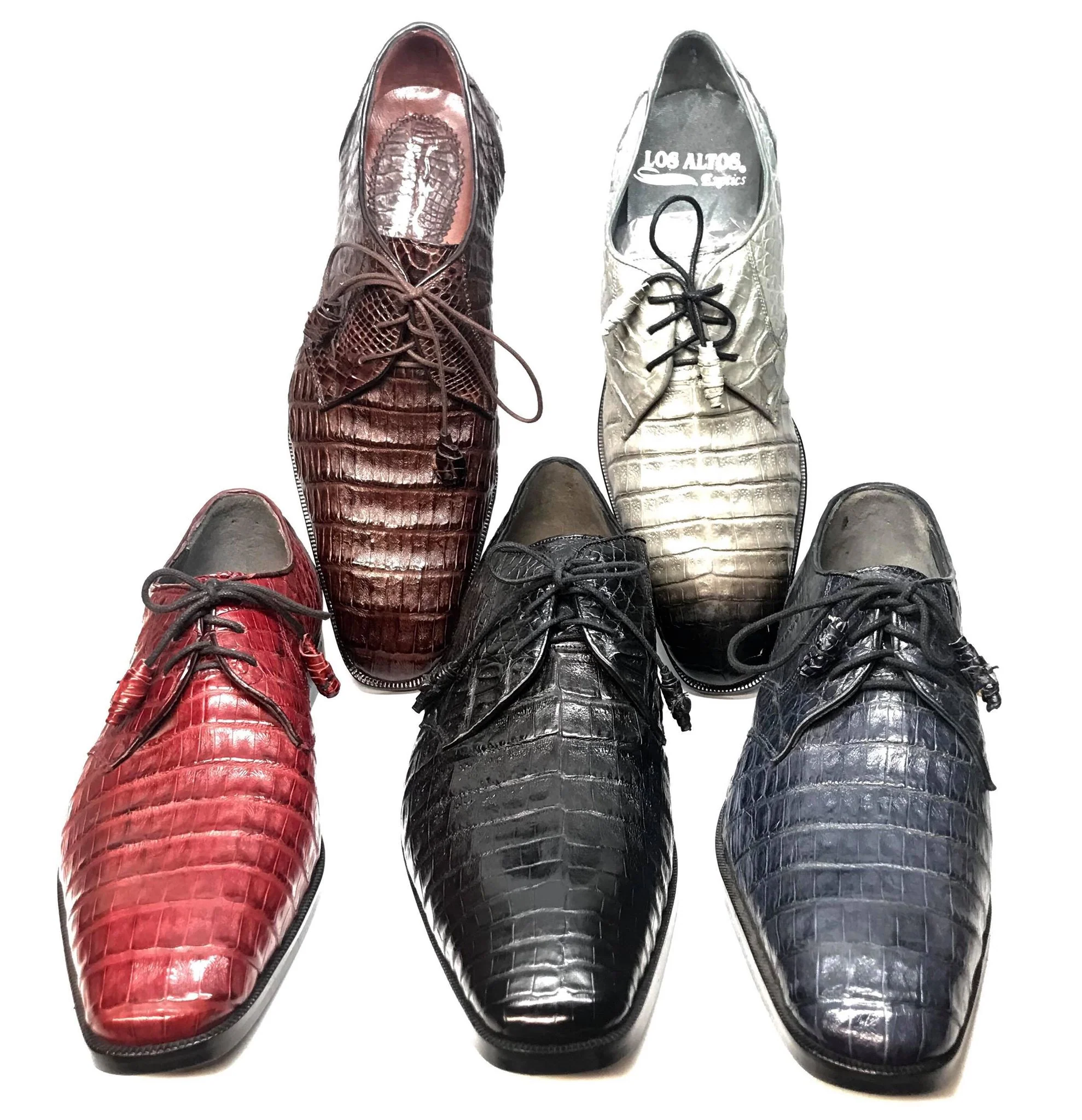 Los Altos All-Over Crocodile Lace Up Dress Shoes - Image 22