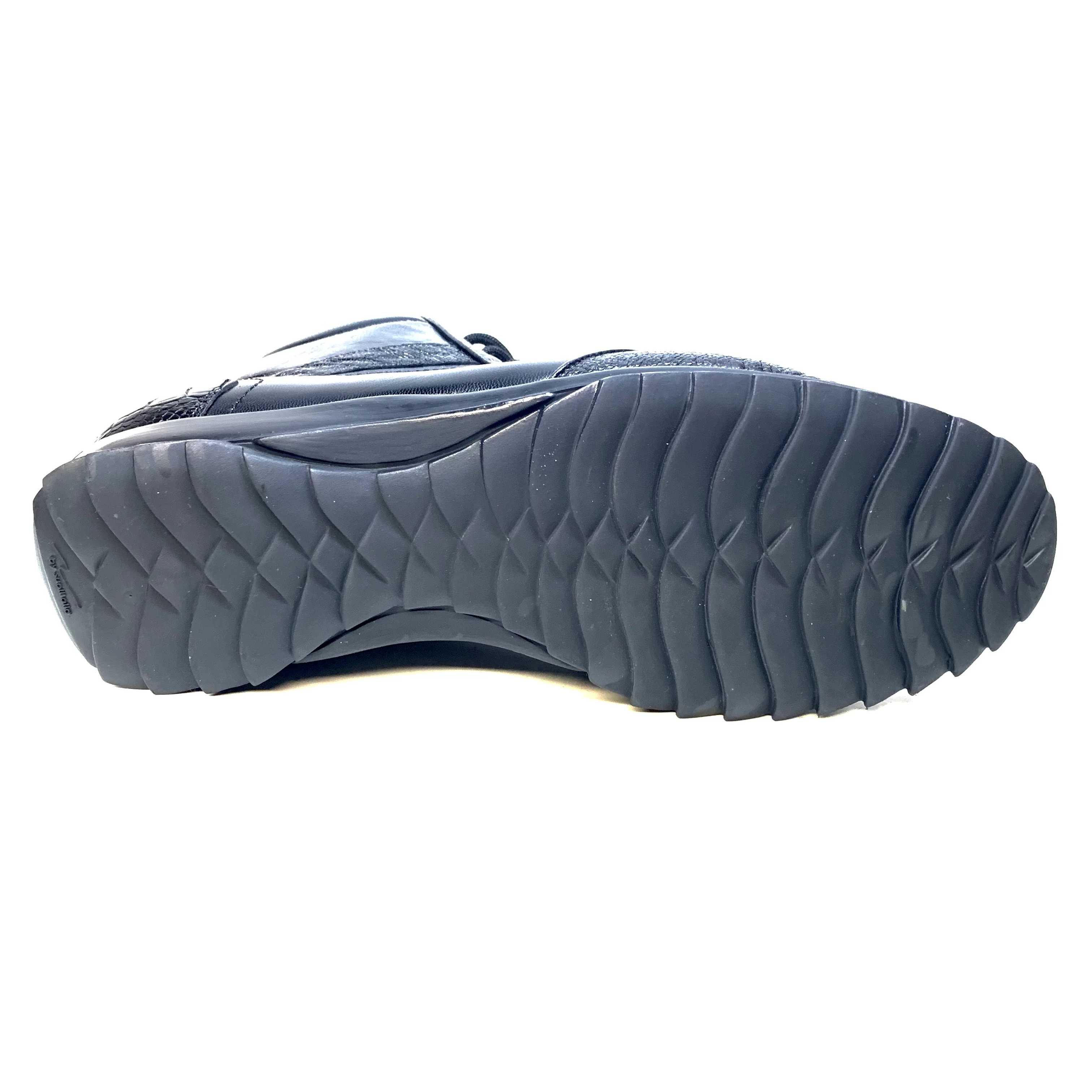 Los Altos Black Ostrich Leg High-top Sneakers - Image 6