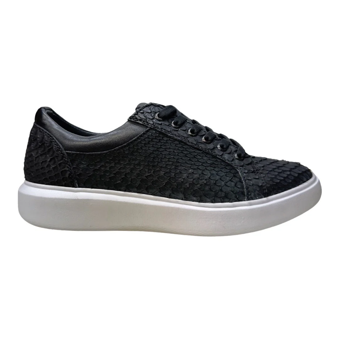 Los Altos Black Python Low Top Sneakers - Image 5