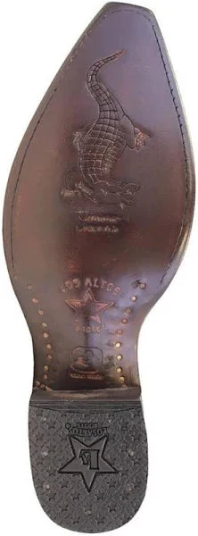 Los Altos Miel Greasy Finish Caiman Belly Snip Toe Cowboy Boots - Image 2