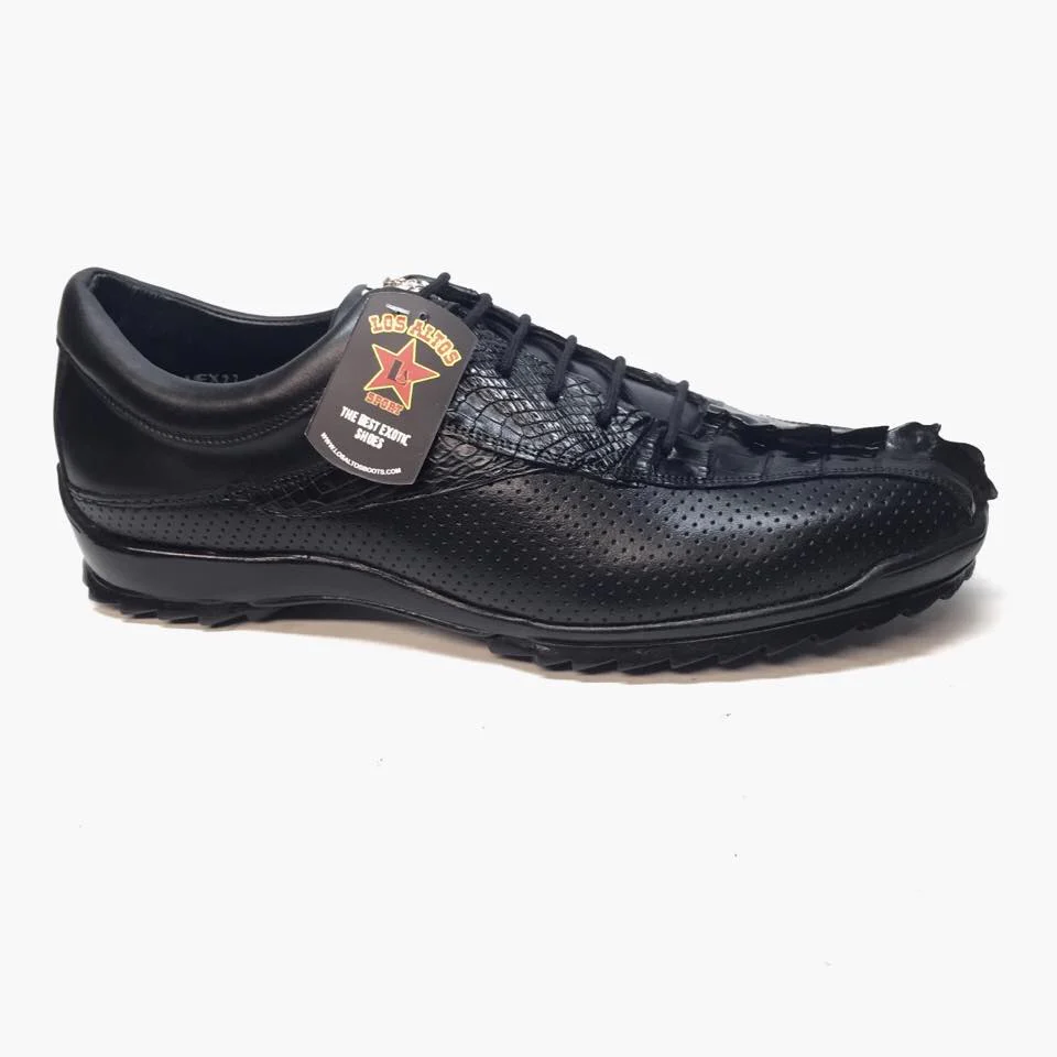 Los Altos Perforated Crocodile Tail Sneakers - Image 12