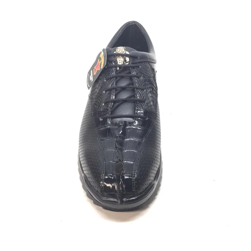 Los Altos Perforated Crocodile Tail Sneakers - Image 13