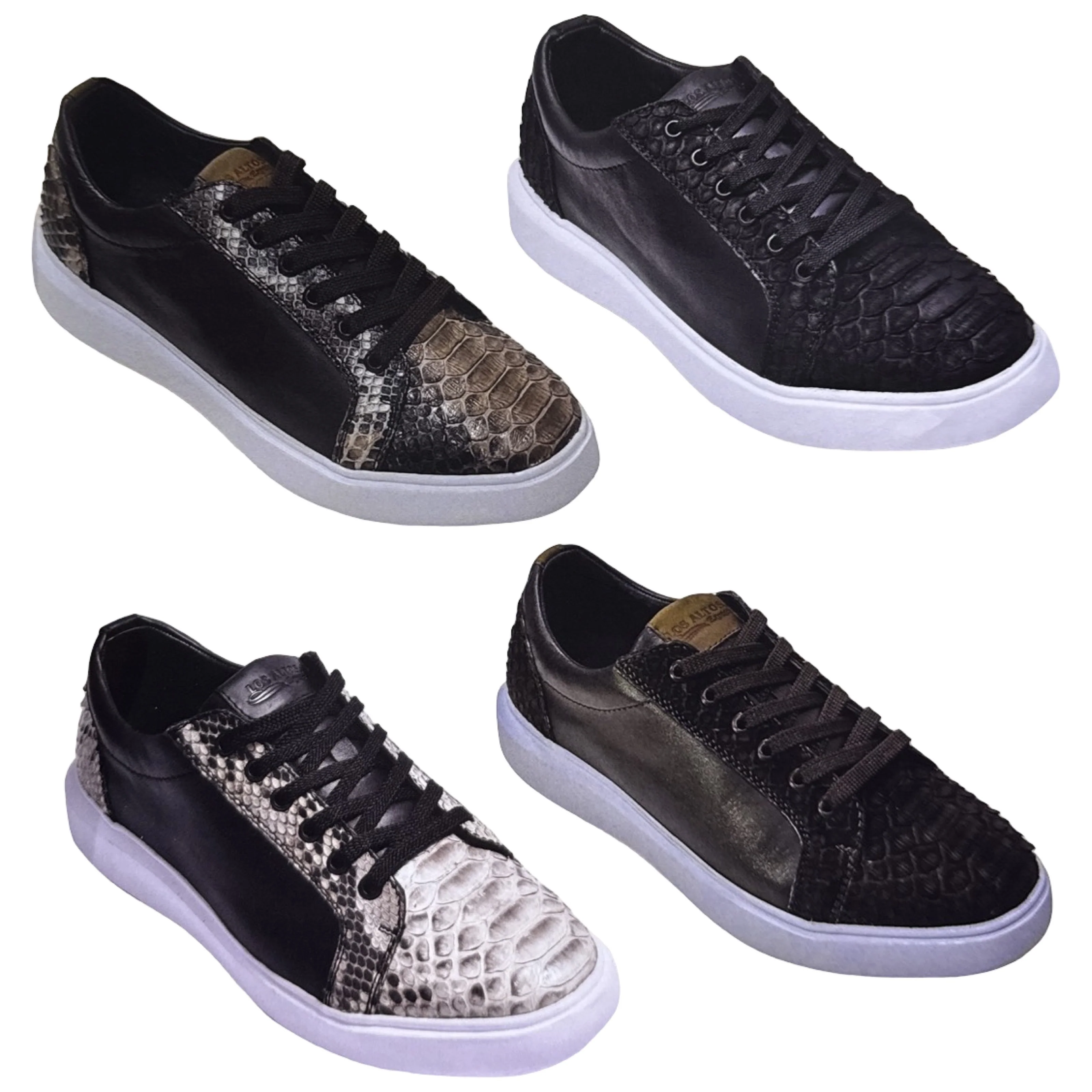 Los Altos Python Low Top Sneakers / White Sole