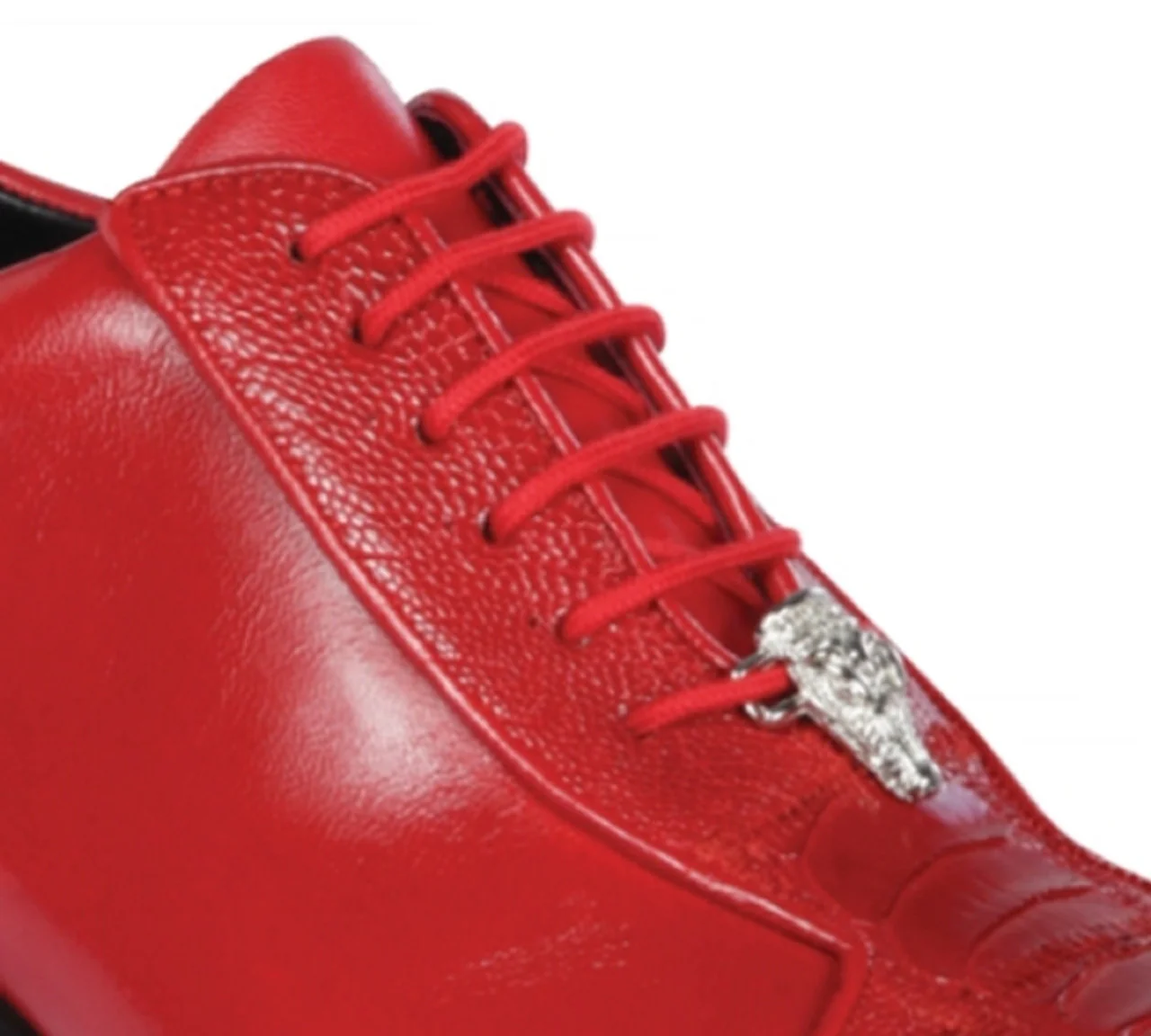 Los Altos Red Ostrich Leg Lace Up Sneakers - Image 5