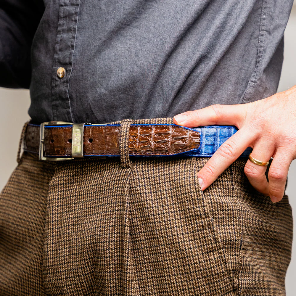 Luciano Belt Navy / Brown - Image 6