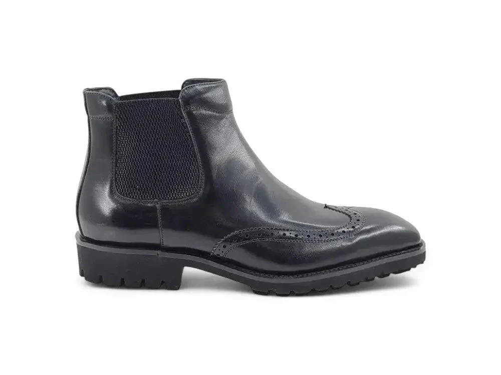 Lug Sole Chelsea Boot with Wingtip Toe - Image 21