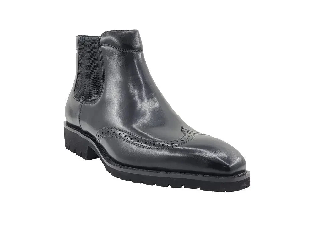 Lug Sole Chelsea Boot with Wingtip Toe - Image 22