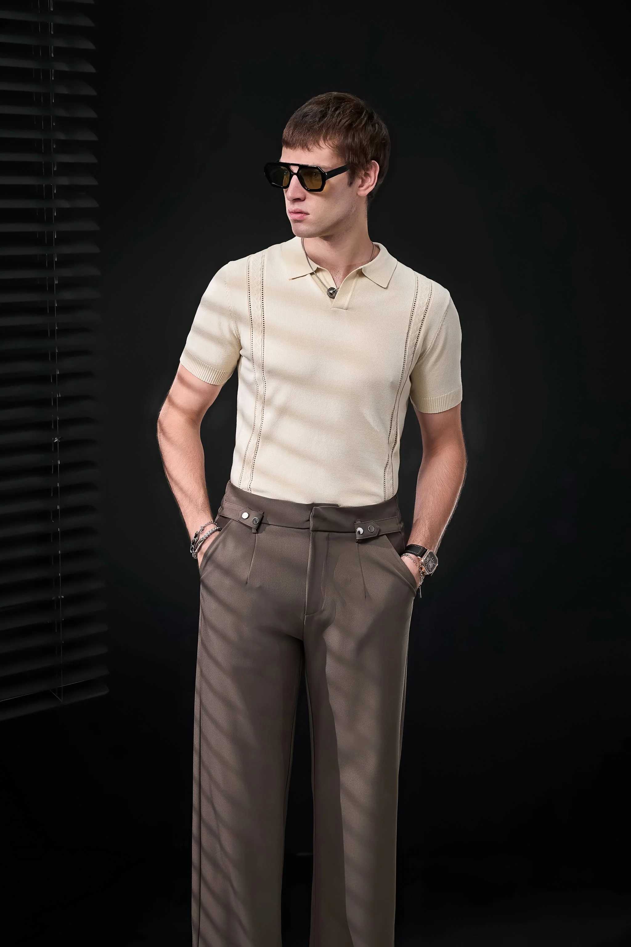 LuxeKnit Polo IVORY - Image 6