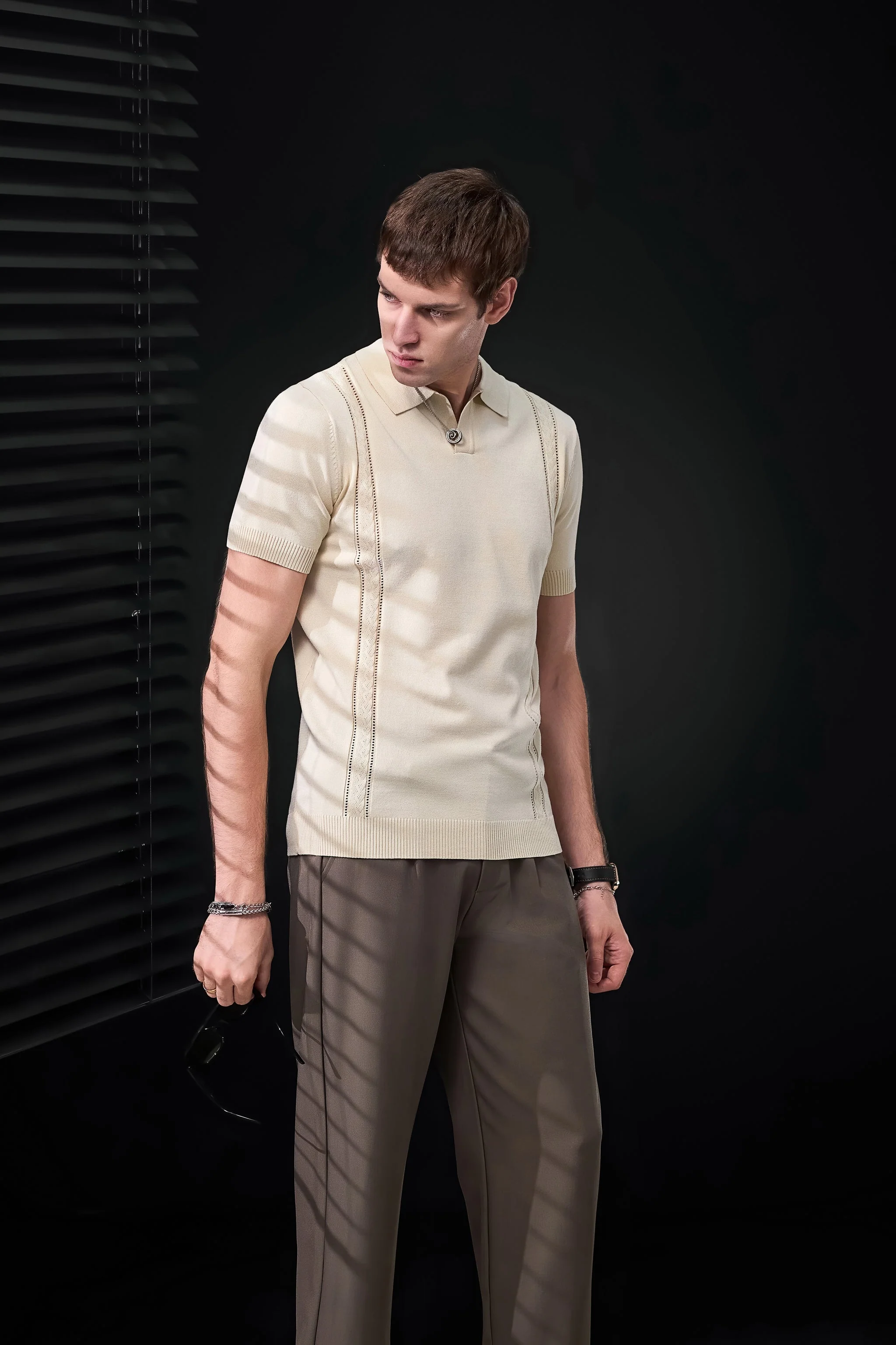 LuxeKnit Polo IVORY - Image 9