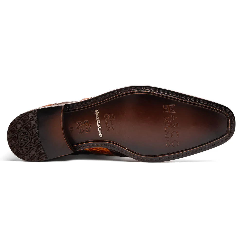 Marco Di Milano Luciano Brown / Cognac Caiman Crocodile Dress Shoes - Image 5