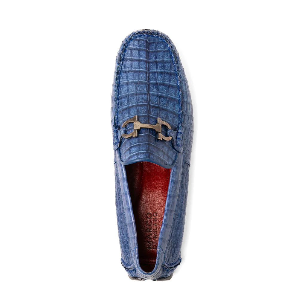 Marco Di Milano Parma Blue Jeans Crocodile Loafers - Image 4