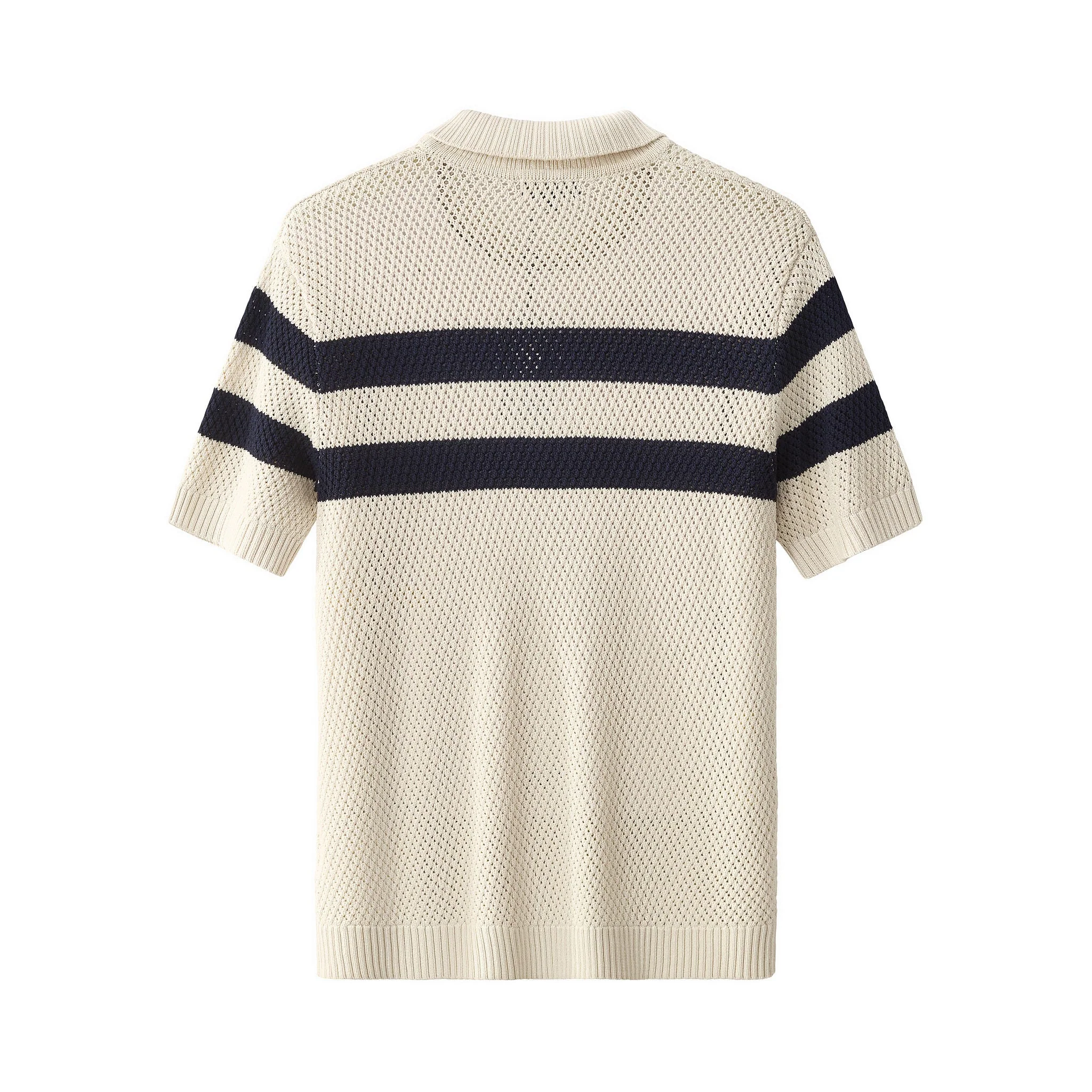 Marina Stripe Knit SS Shirt IVORY - Image 2