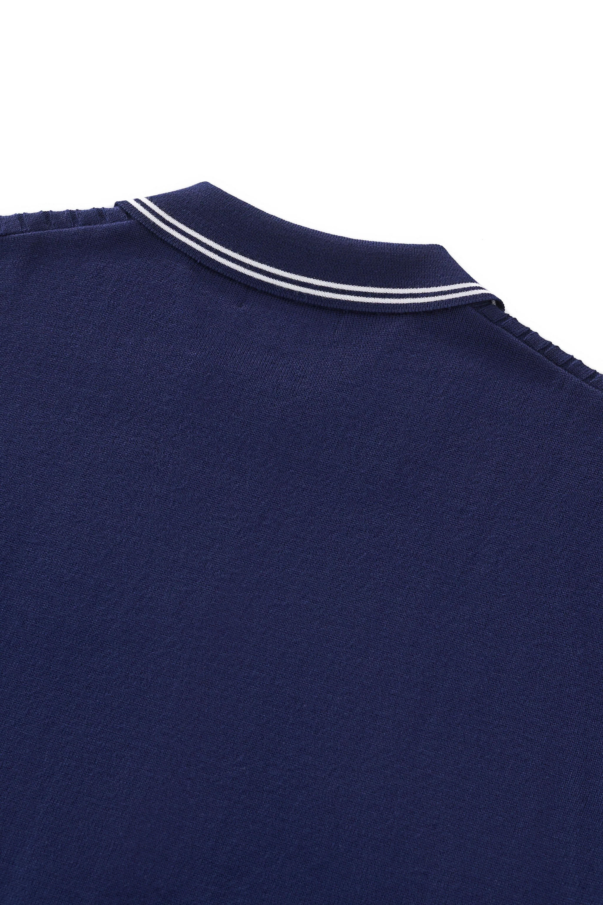 Marquee Cable Knit Cardigan LS NAVY - Image 5
