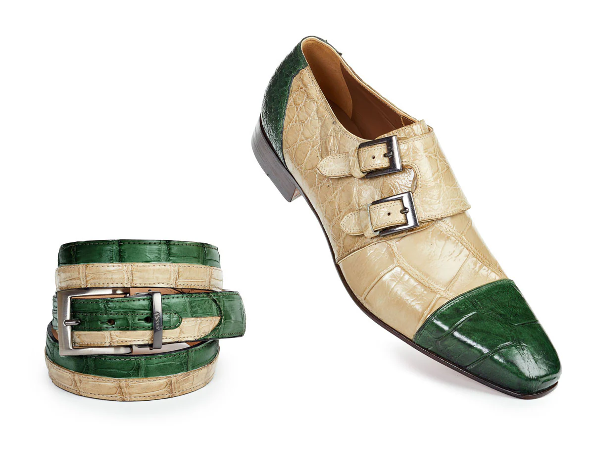 Mauri - 1152 Alligator Body Hand Painted Oxford Dress Shoes - Image 2