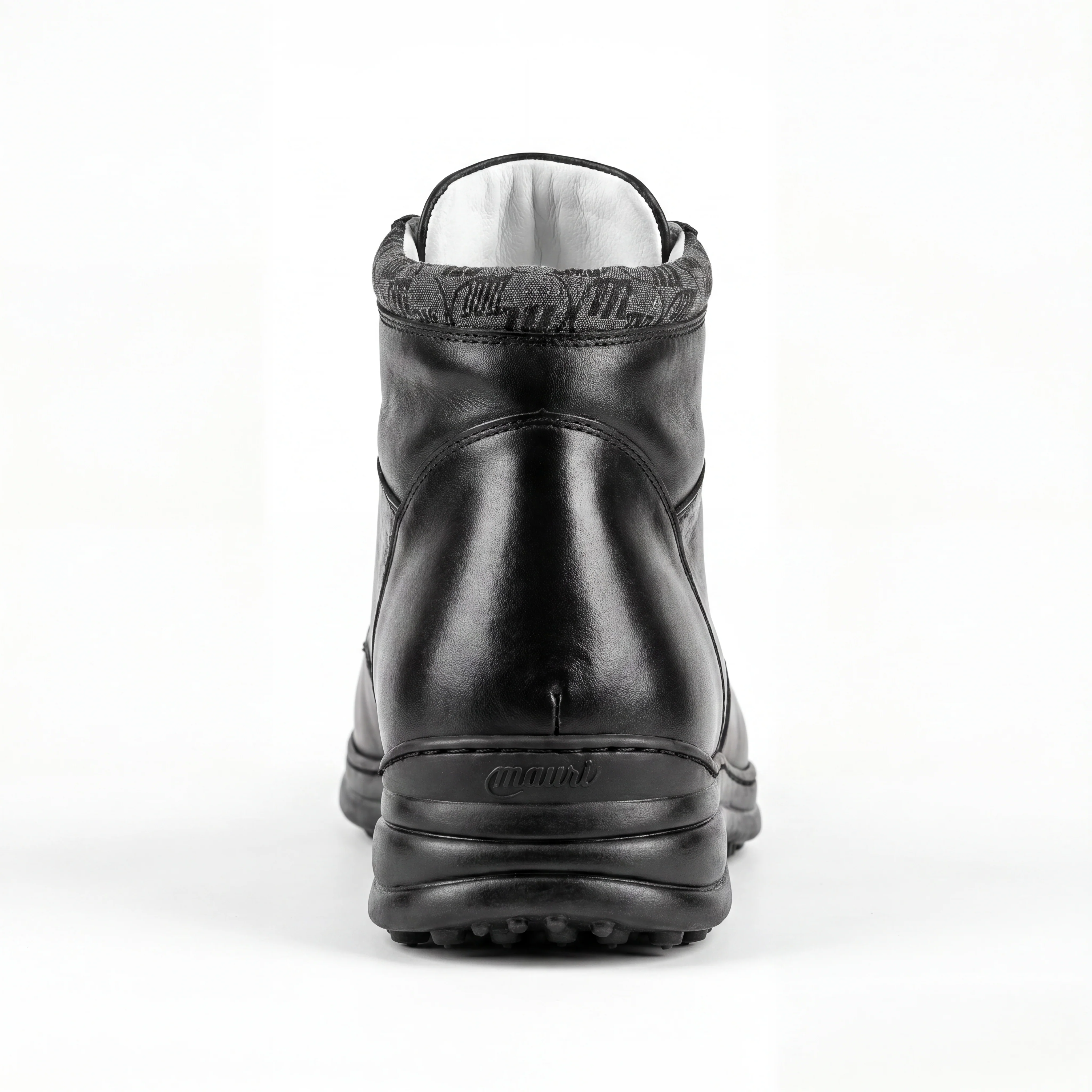 Mauri 18653 Black/Grey Genuine Baby Crocodile/Nappa High Top Sneakers - Image 3