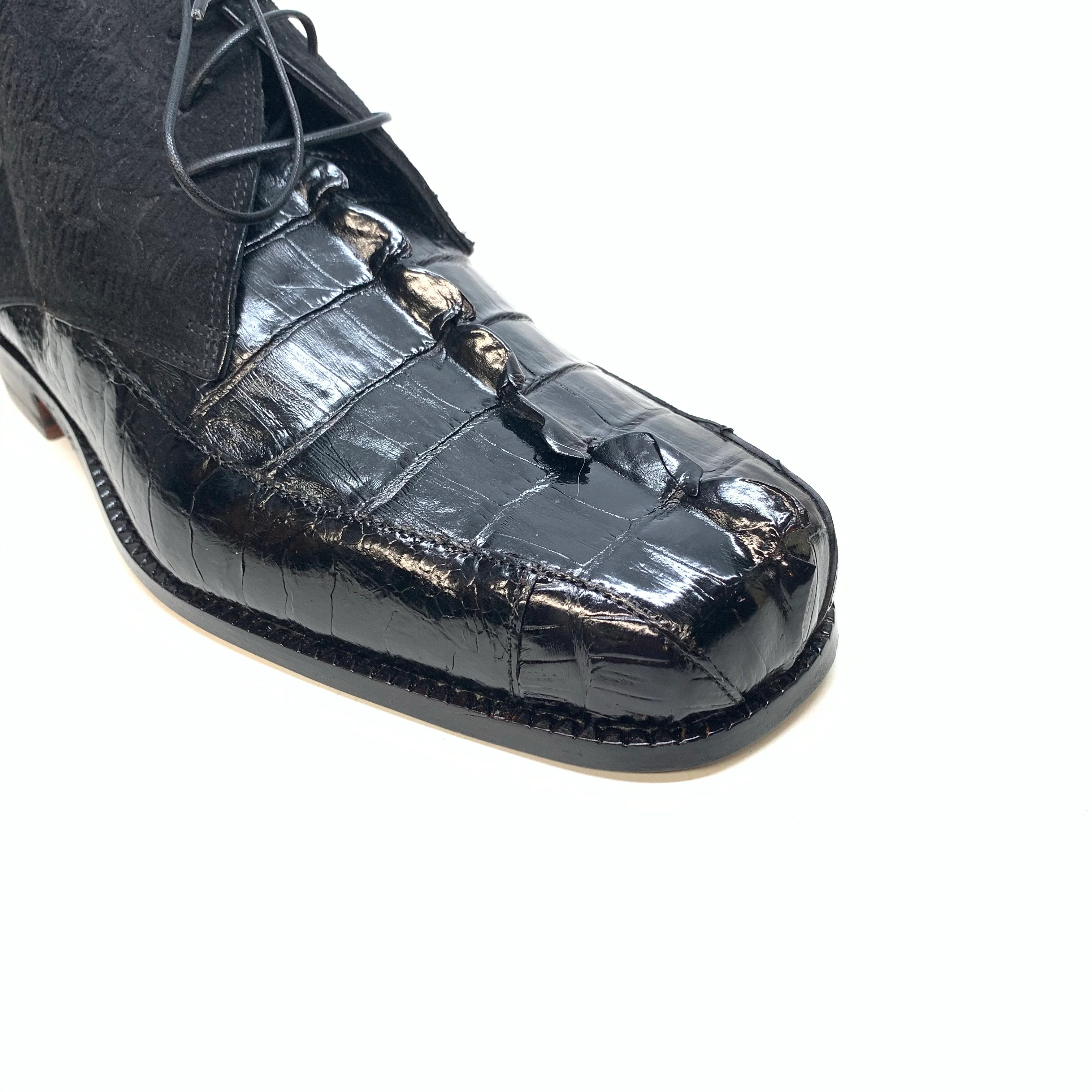 Mauri 2831 'Chicago' Black Ostrich Leg/Hornback Tail/Calf Ankle Boots - Image 4