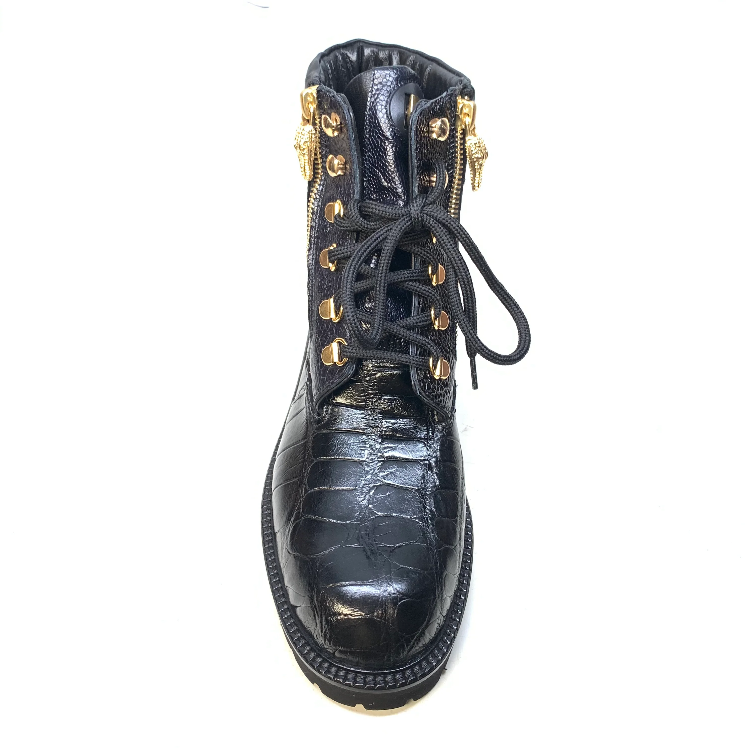 Mauri -3017/1 Black "Hunter" Alligator/Ostrich Boot - Image 5