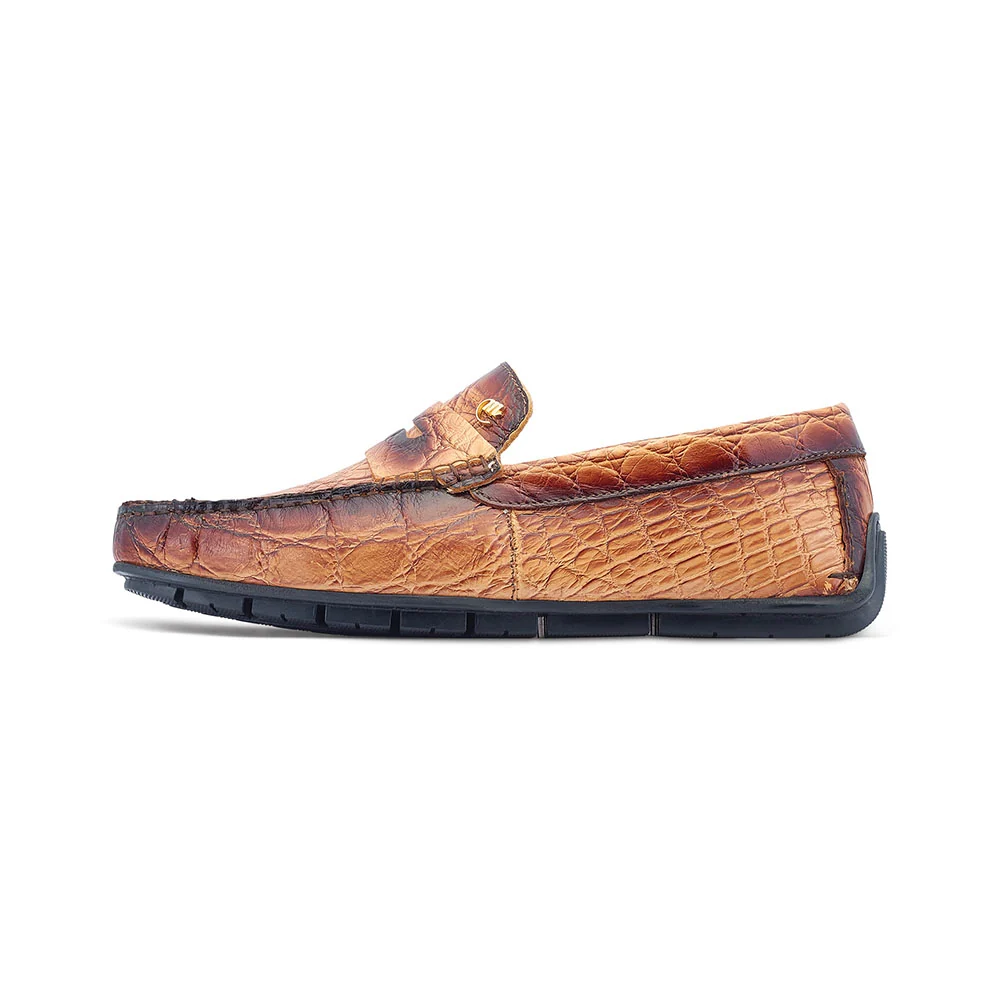 Mauri 3517/1 Dune / Gold Alligator Sprinter Driving Loafers - Image 3